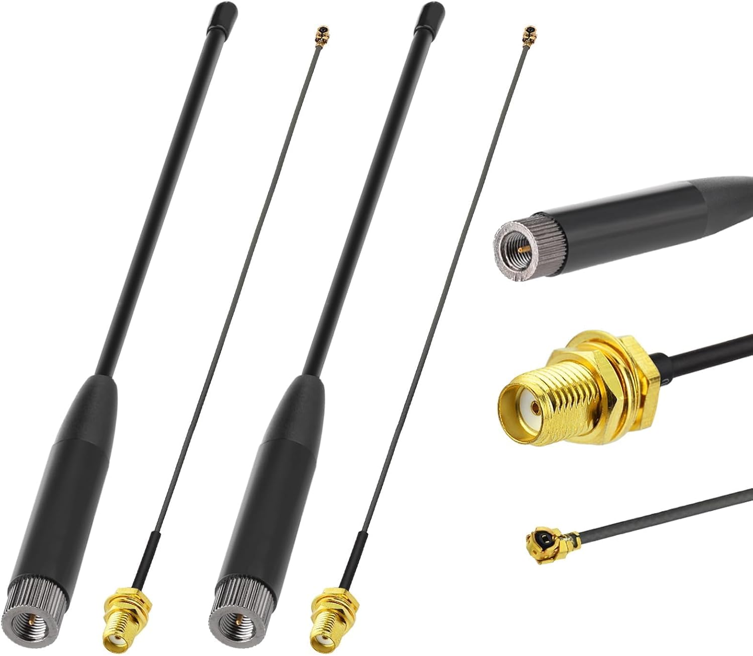 Bingfu LoRa 915MHz Whip Antenna 7.68" - SMA Male Connector High-Gain Antenna for LoRaWAN - 2 Pack