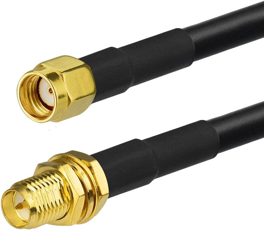 BINGFU WLAN Antenna Extension Cable RP-SMA Male to RP-SMA Female 5 m KSR195 Antenna Cable 4 Kit Compatible with Homematic Ham Radio CCU2 CC1101 Huawei Router