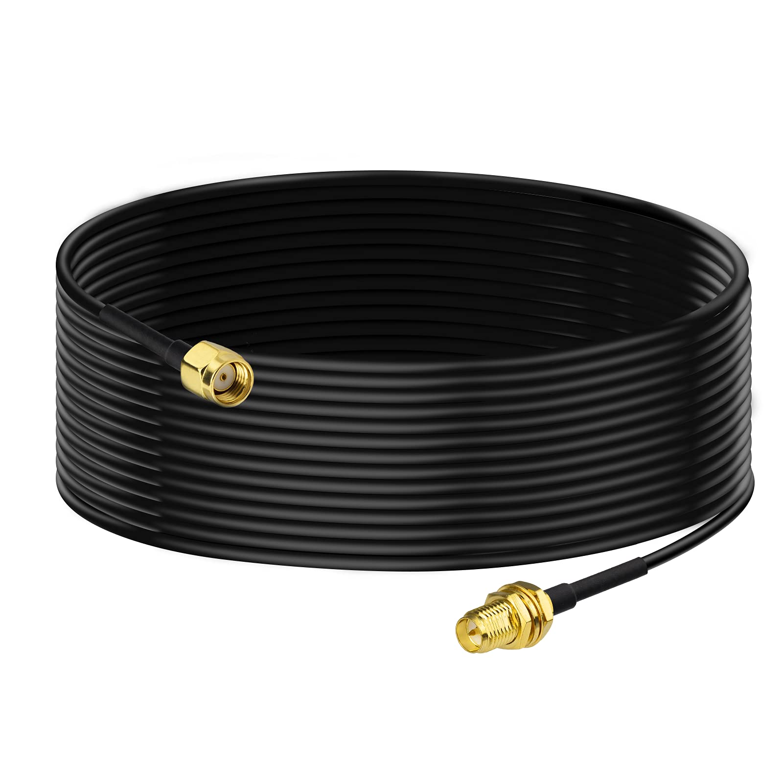WLAN-Antennen Verlängerungskabel RP-SMA-Stecker auf RP-SMA-Buchse RG174-Koaxialkabel für WLAN-Router, Sicherheitskamera, kabelloser Mini-PCI-Express-PCIE-Netzwerkkartenadapter, 10m