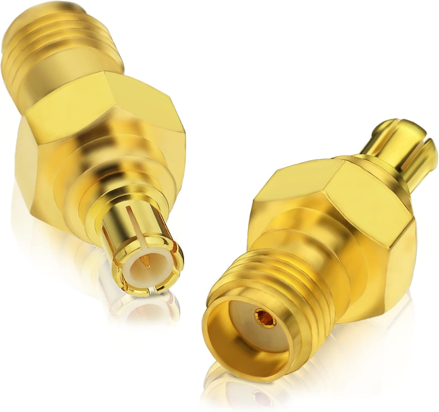 BINGFU DAB Antennenadapter MCX Stecker auf SMA Buchse Antennenstecker 2 Stück kompatibel mit DAB + Radio Alpenpionier Clarion Pure Revo MEHRWEG