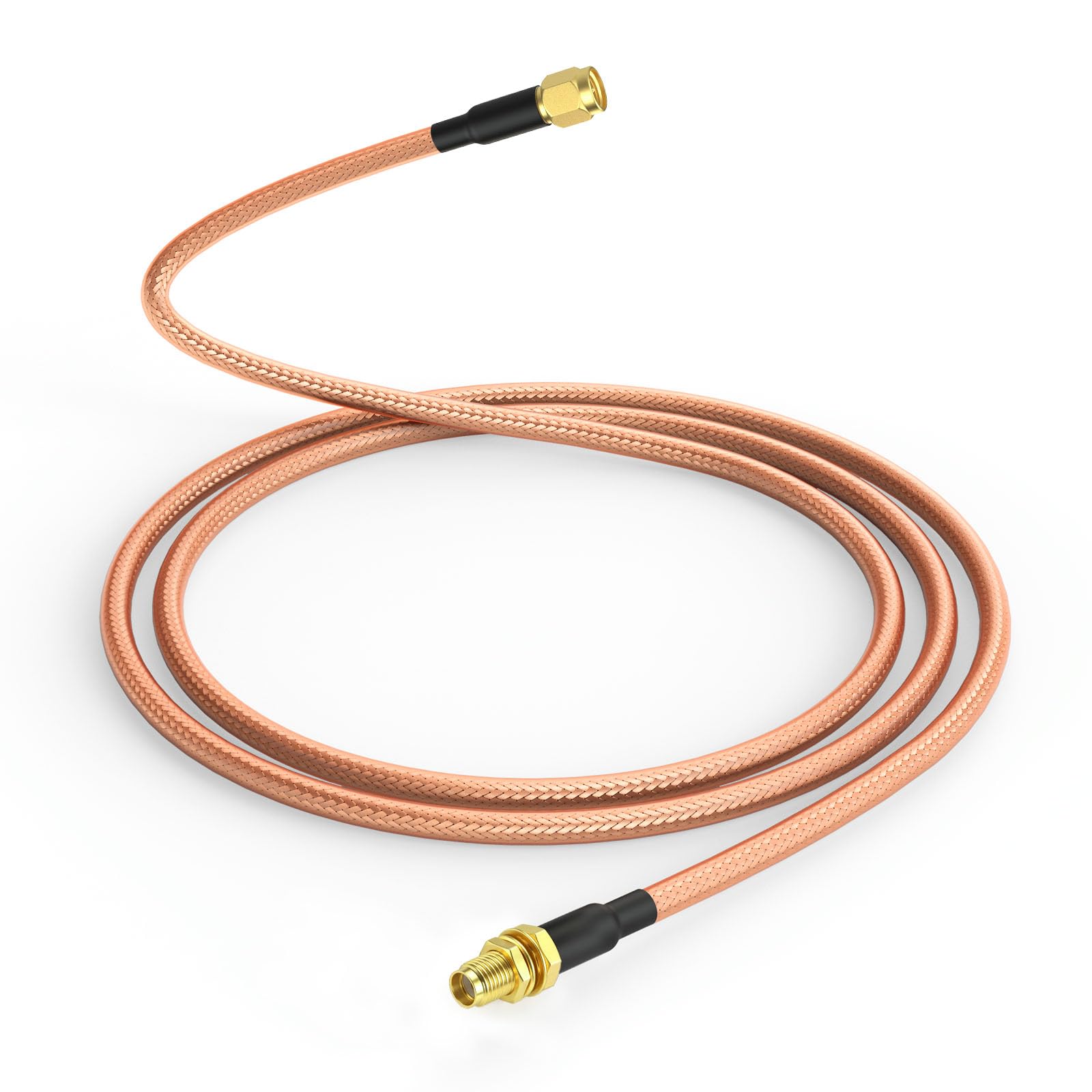BINGFU SMA Buchse Einbaubuchse auf SMA Stecker Winkel RG400 Kabel 30cm