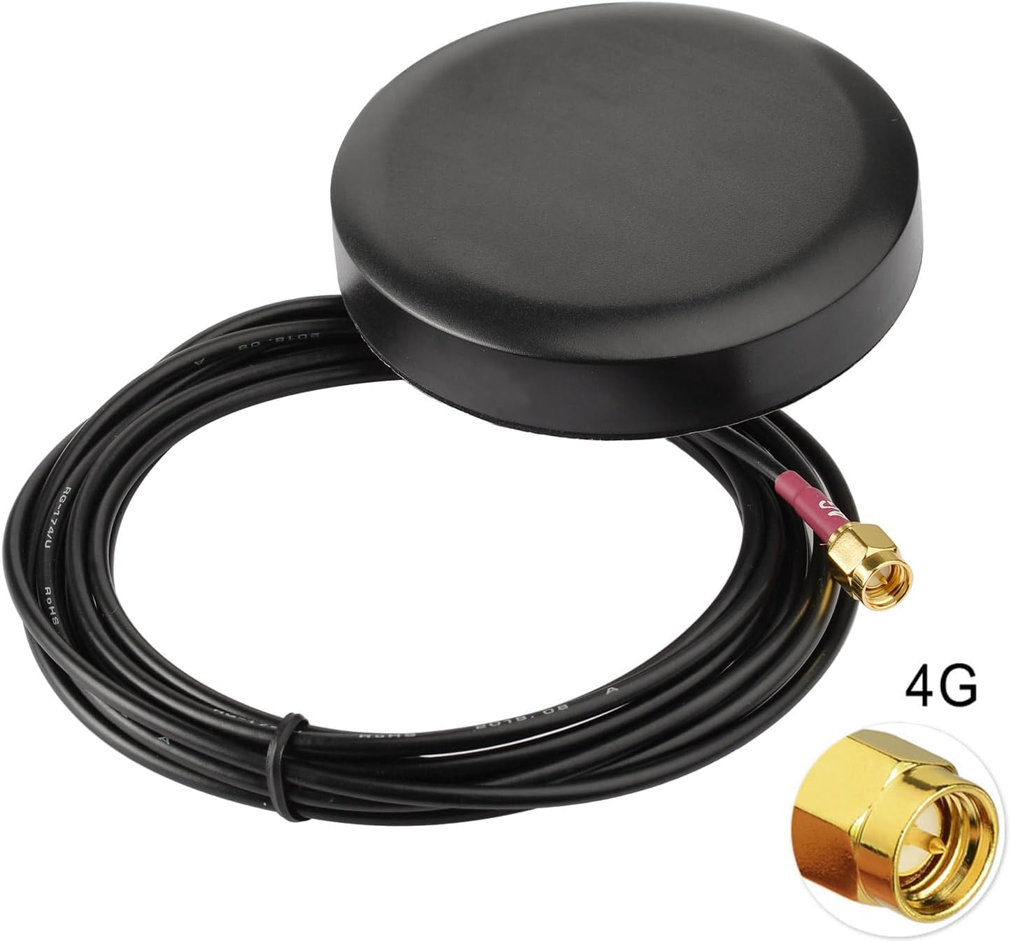 Bingfu 4G LTE Low-Profile Antenne, 698–2690 MHz, SMA-Stecker, 3m Kabel