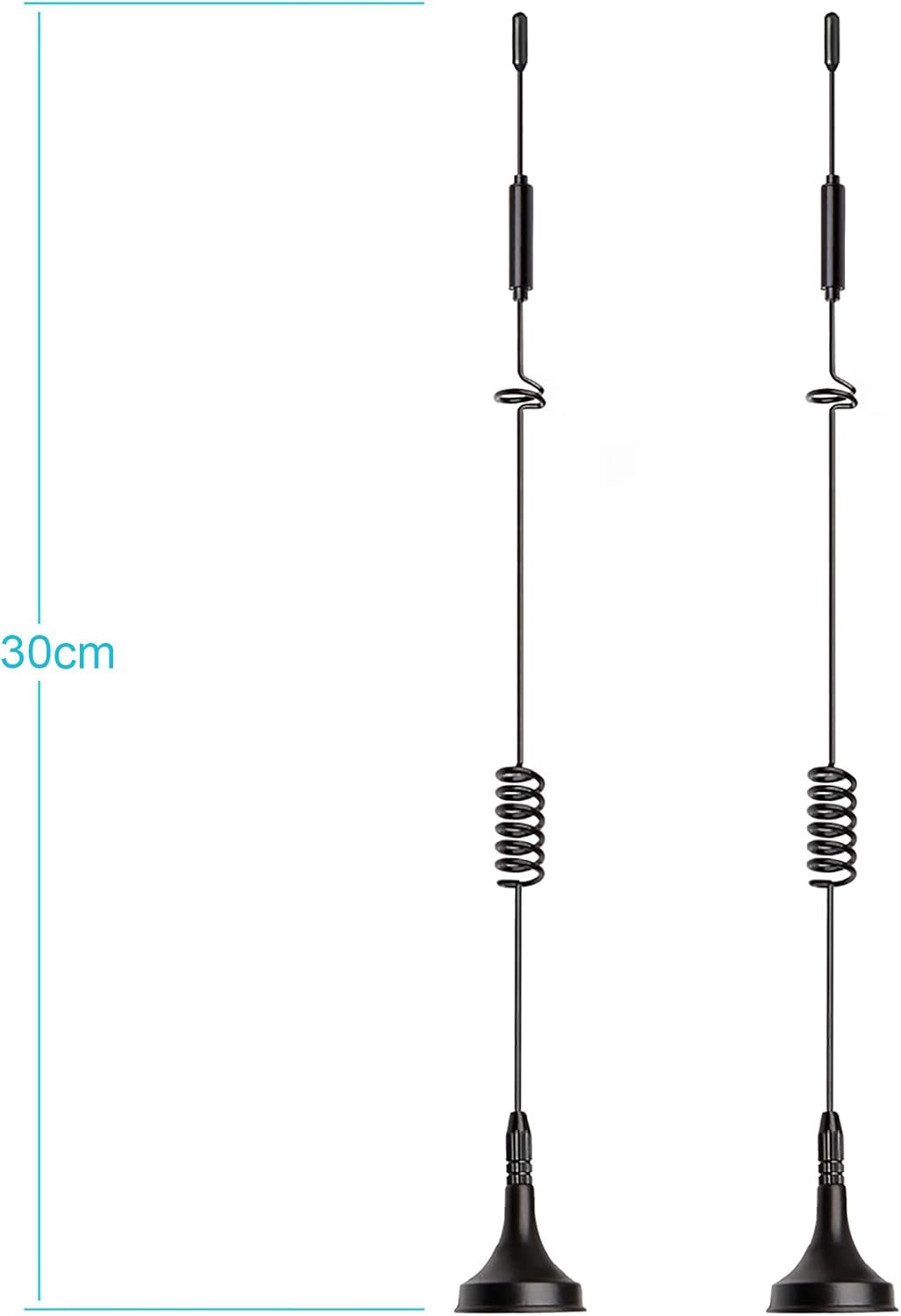 Bingfu 4G LTE Antenna 8dBi Magnetic Base Cellular MIMO TS9 Antenna 2-Pack Compatible with 4G LTE MiFi Mobile Hotspot Router USB Modem Dongle Adapter Verizon AT&T T-Mobile Sprint Mobile Broadband Modem