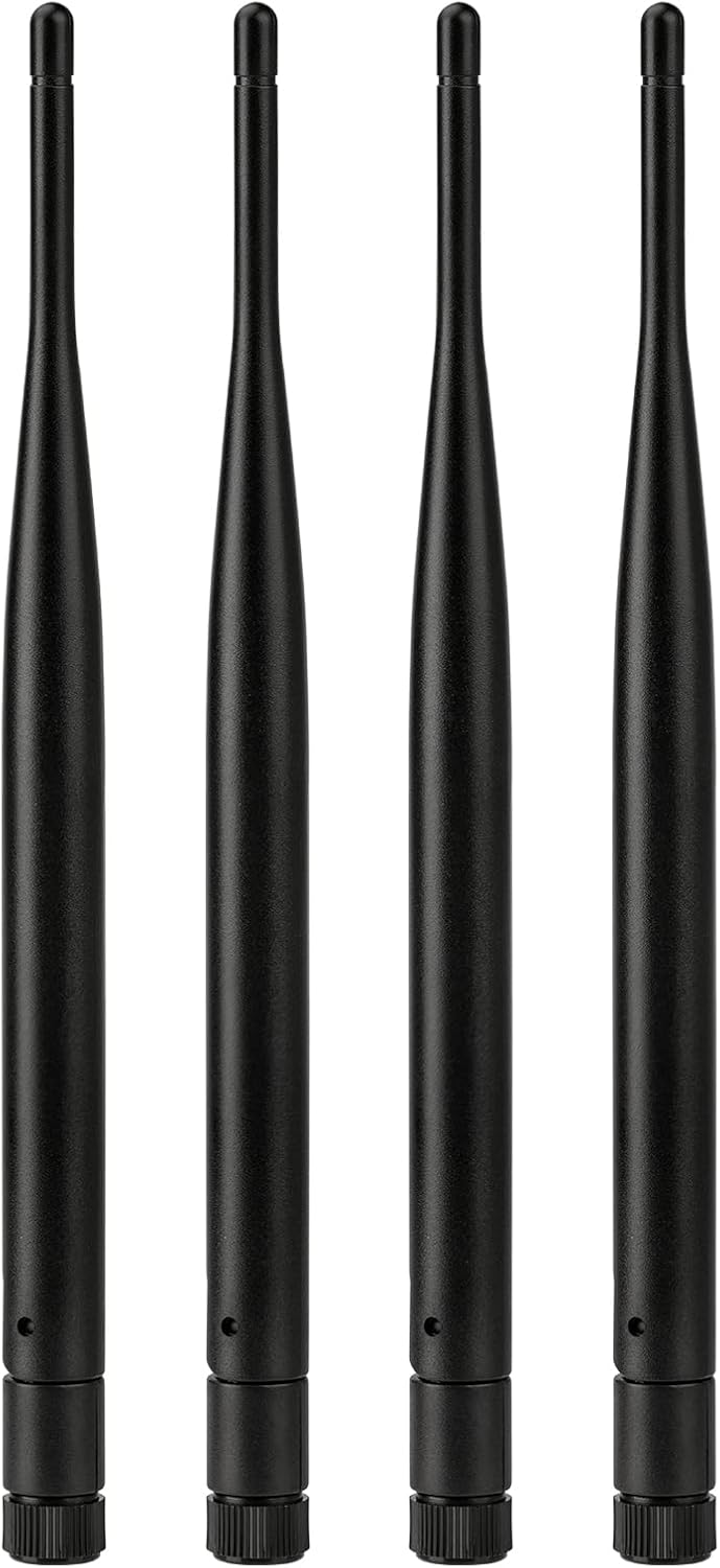 Bingfu 4G LTE Antenne 824-2700MHz 2dBi SMA Stecker 50 Ohm, 4 Stück