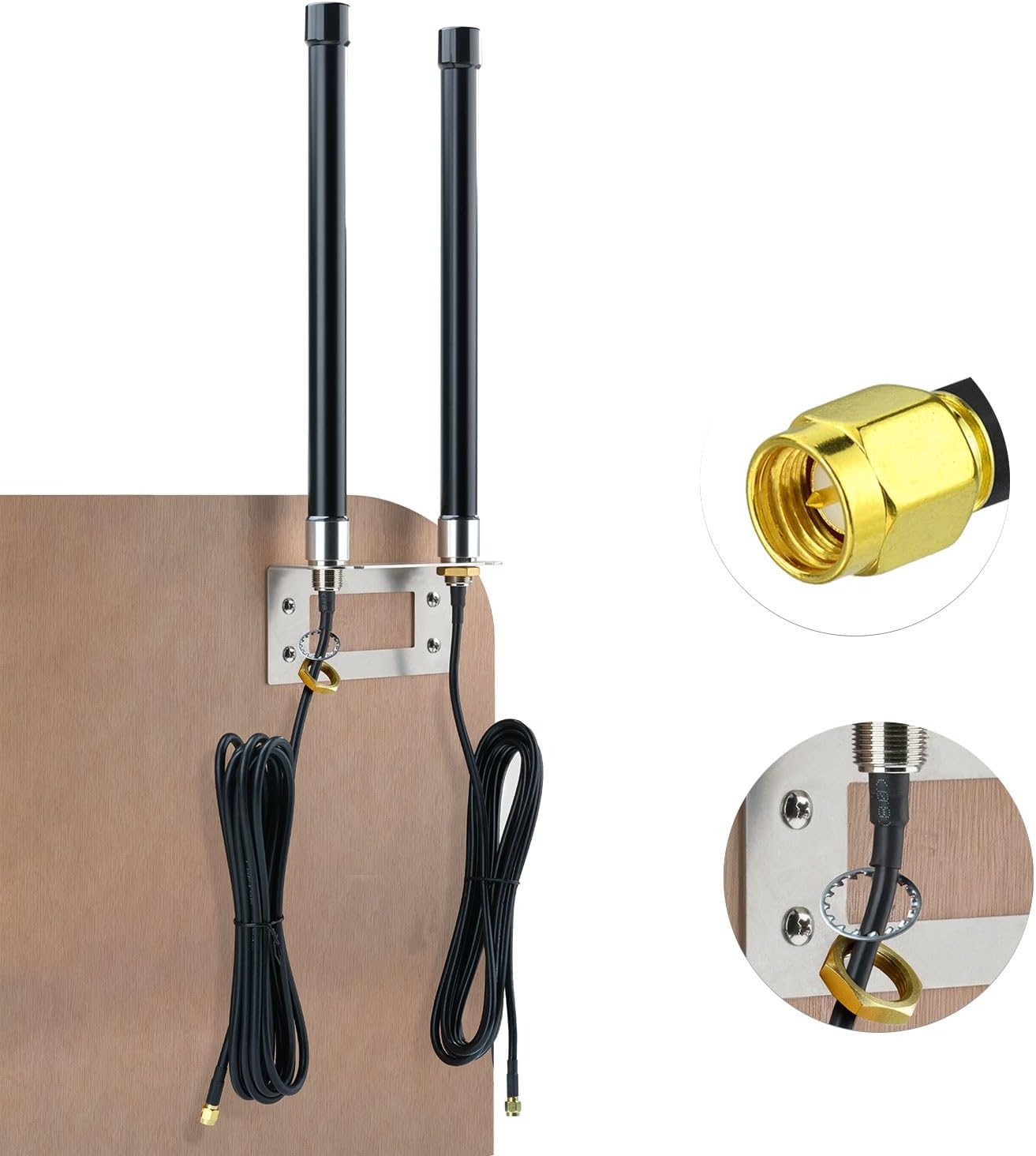 Bingfu Cellular 4G LTE SMA Trail Camera Fiberglass Antenna Compatible with Spypoint Link Micro Covert Spartan Stealth Muddy Wildlife Hunting Game Cam Outdoor Mobile Security Camera Wireless Router