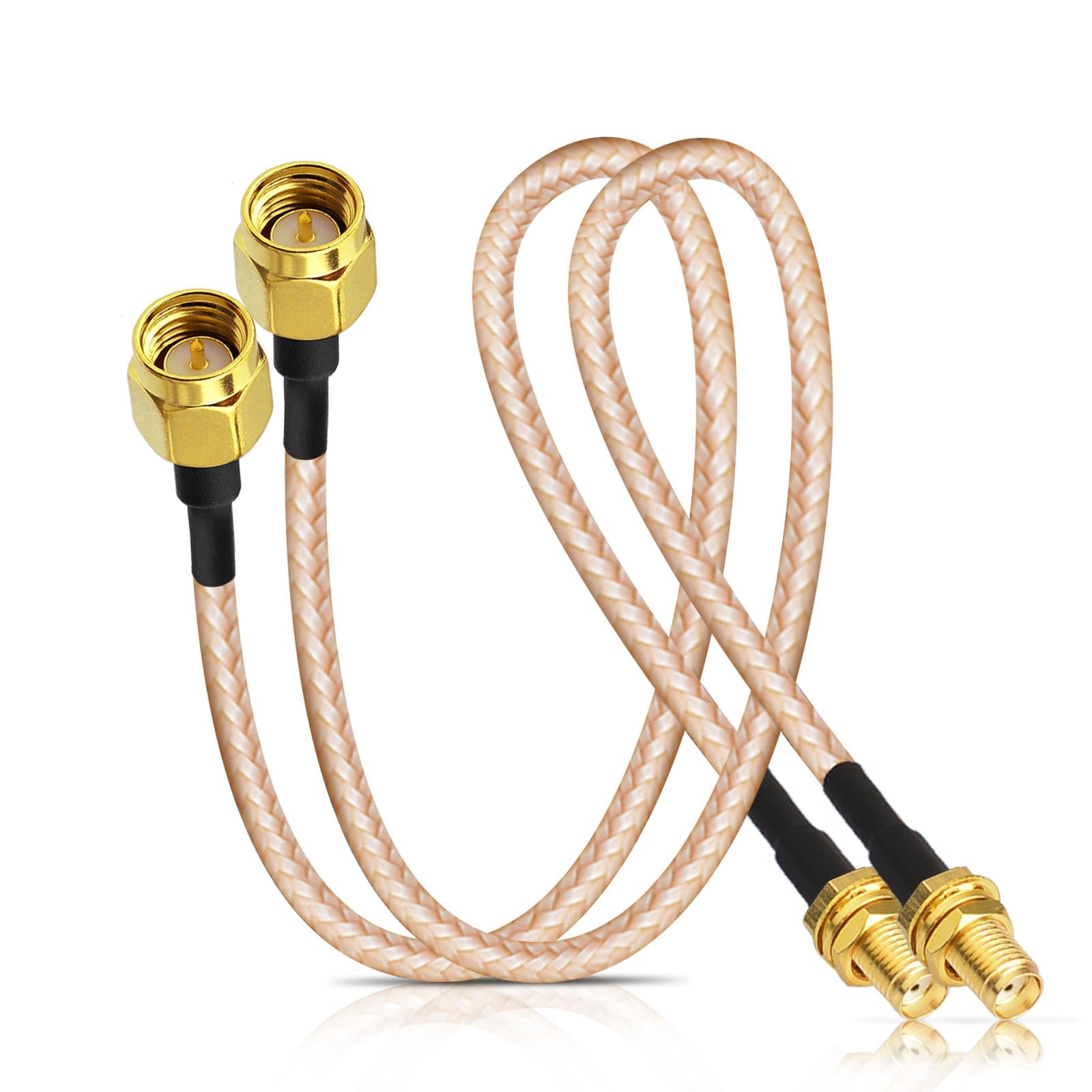 Bingfu SMA Splitterkabel 15 cm SMA-Buchse auf 2X SMA-Stecker Kabel