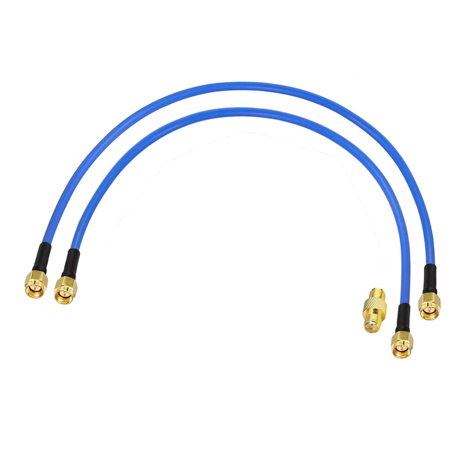 BINGFU SMA Male to SMA Male RG402 0.141" Semi-Flexible Cable 12" (2-Pack) - for VNA, Antenna Analyzer, Spectrum Analyzer & SWR Meter​