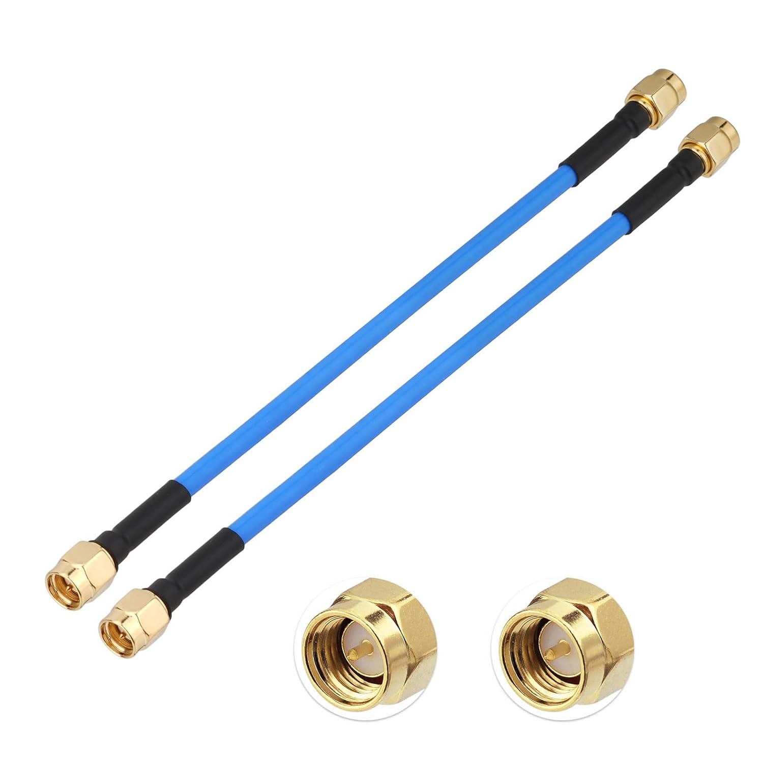 BINGFU SMA Male to SMA Male RG402 Semi-Flexible Coaxial Cable 11.8 inches RF Jumper 2-Pack for RF Testing Ham Radio SDR Antenna Antenna Analyzer Spectrum Analyzer SWR Meter​