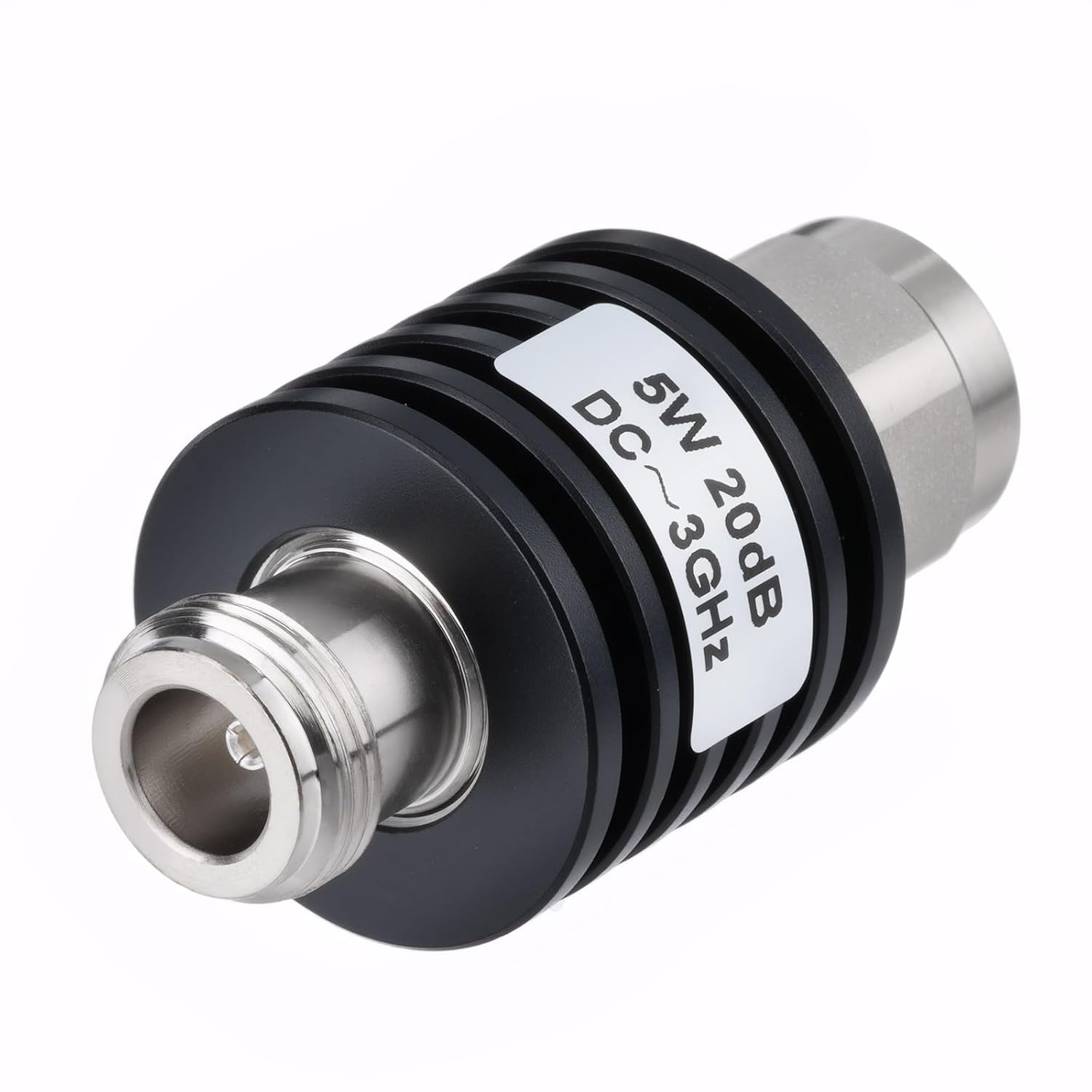 Bingfu N-Type RF Attenuator 5W, DC-3GHz, 1-20dB ±0.5dB Precision, 50 Ohm Coaxial - for Signal Conditioning & Testing