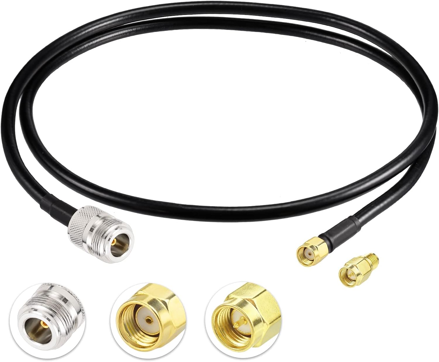 Bingfu N Female to RP-SMA Male Pure Copper Low Loss Coaxial Cable 3.28ft Compatible with 4G WiFi Cellular LTE Amplifier Extender Transceivers Phone Signal Booster Lora Surge Arrester Cables