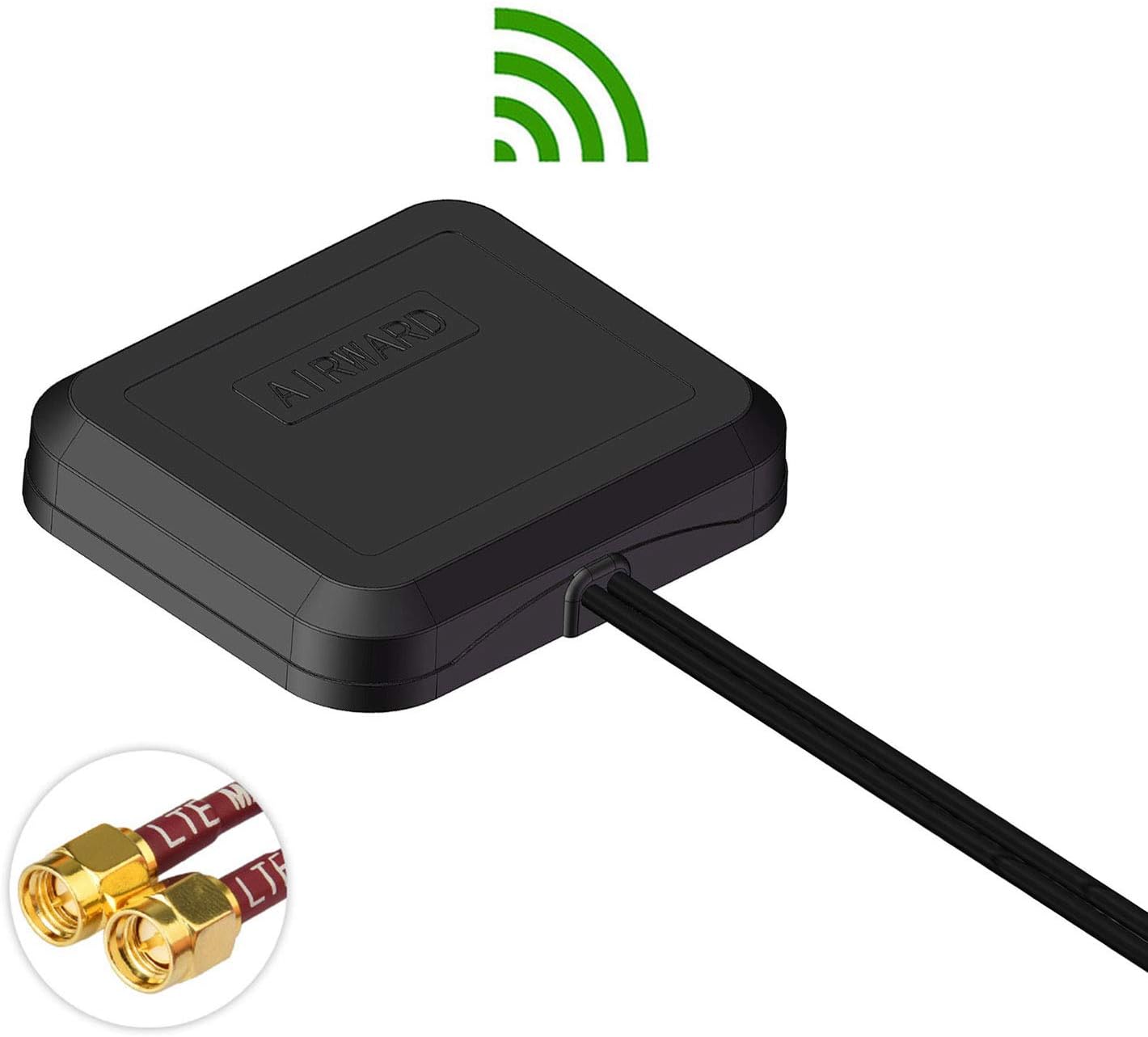 Bingfu 4G LTE Adhesive Magnetic Mount Antenna MIMO SMA Male Antenna Compatible with 4G LTE Wireless Home CPE Mobile Modem Hotspot Industrial IoT Router Cellular Gateway