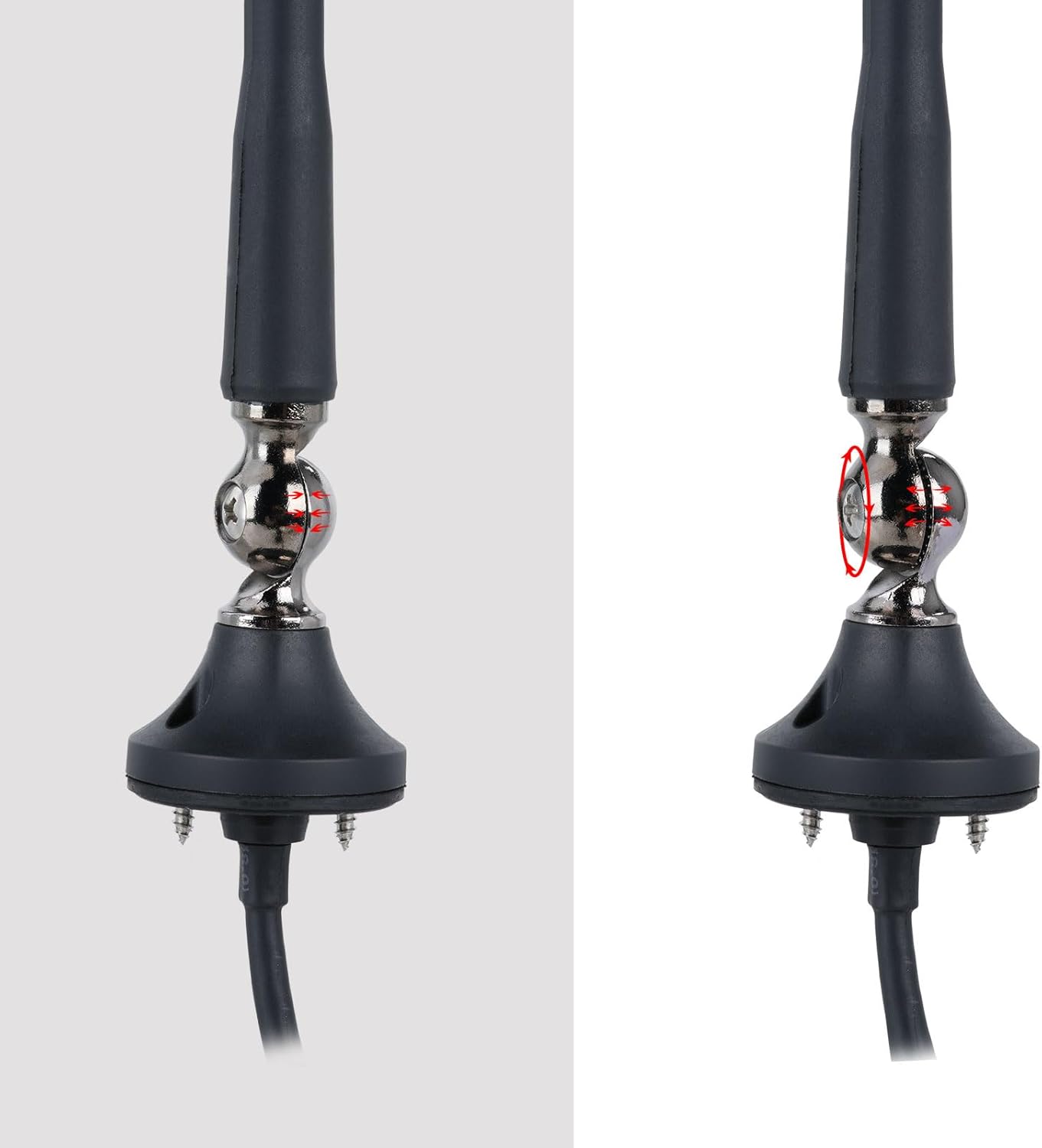 Bingfu Marine Boat Car Radio Antenna 16 Inch Flexible Mast Rubber Duck FM AM Stereo Waterproof for Car RV Motorhome ATV UTV Tractor Motorcycle Yacht Sailboat​