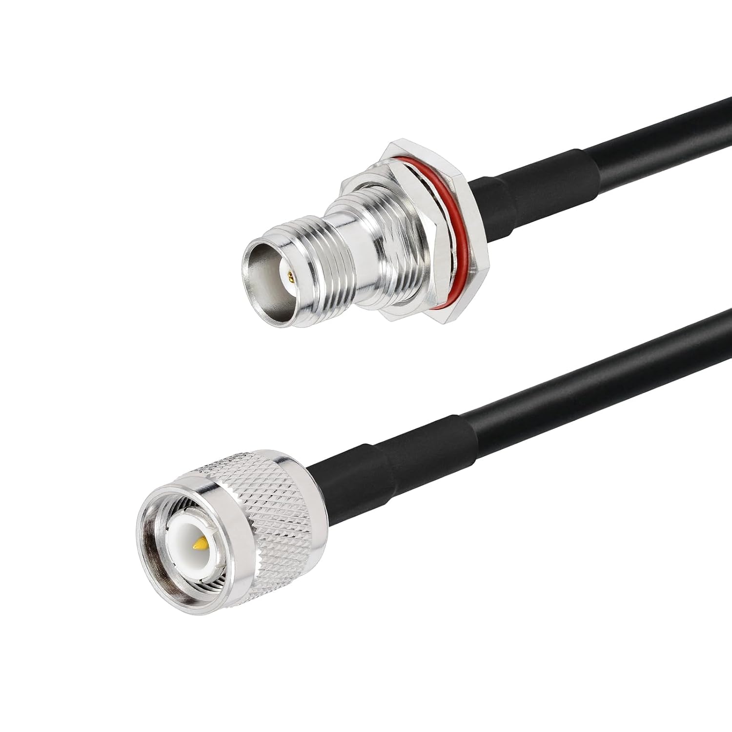 BINGFU TNC Kabel, 3 m TNC Stecker auf Buchse (Bulkhead) RG58 Koaxialkabel