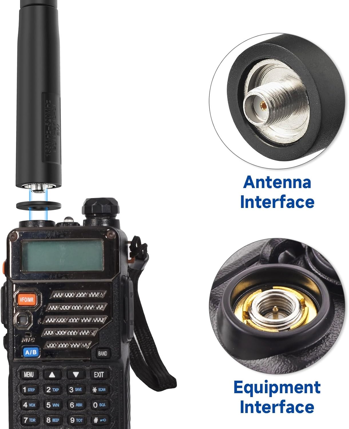 Bingfu Dual Band VHF UHF 136-520MHz 18.7 inch Foldable Camouflage CS Tactical SMA Female Ham Radio Antenna for BaoFeng UV-5R UV-82 BF-F8HP Wouxun HYT Handheld Two Way Radio Walkie Talkie