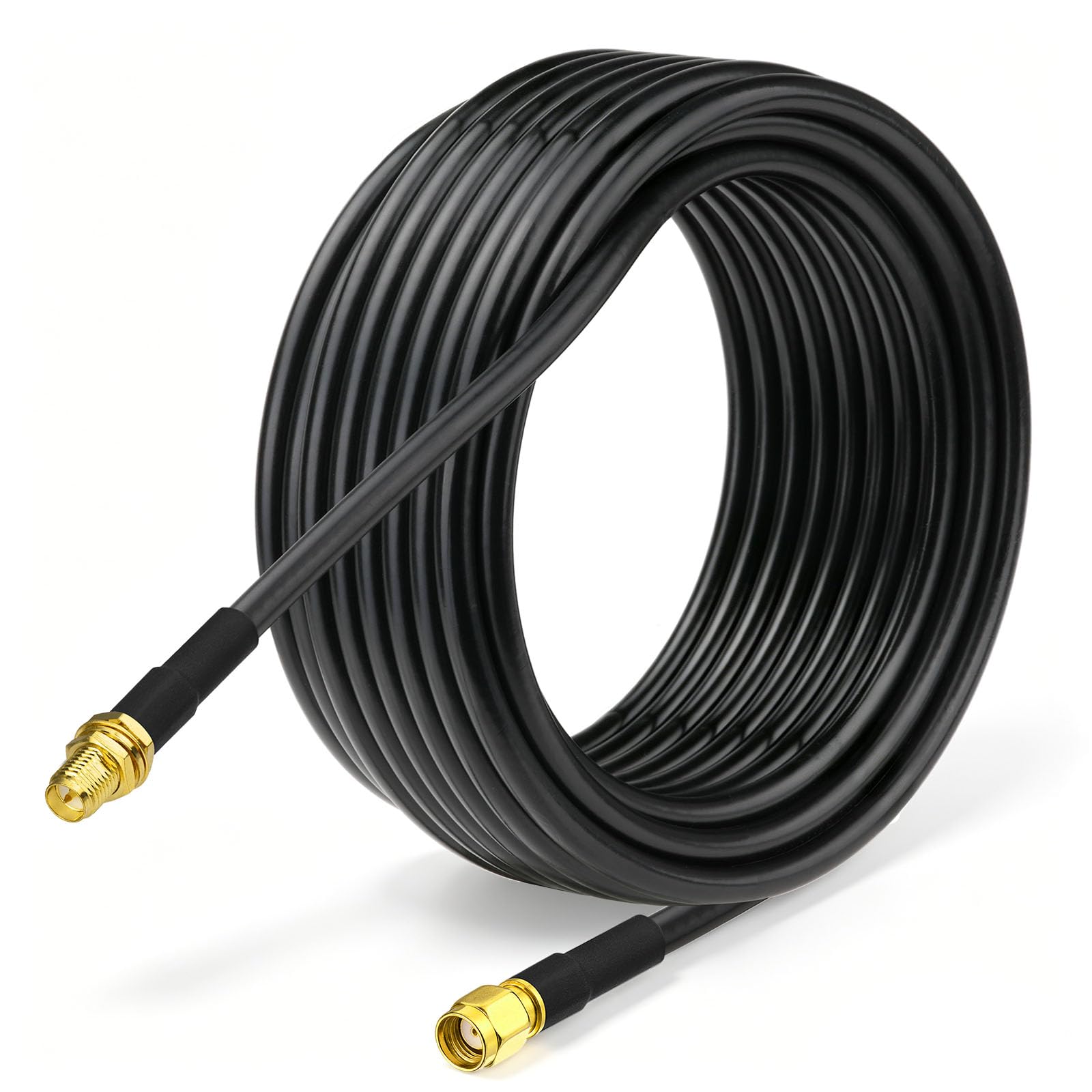 Bingfu RP-SMA Kabel, 15 m RP-SMA Stecker auf Buchse ALSR240 Antennen Kabel