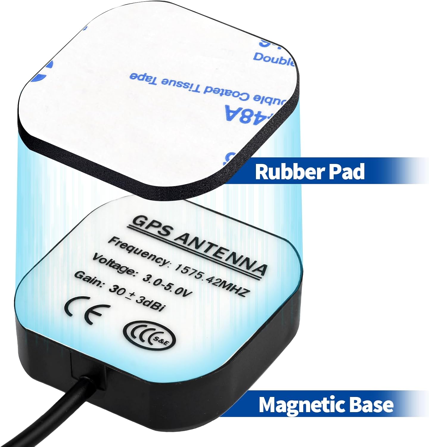 Auto GPS Antenne SMA Stecker Wasserdicht Aktiv GPS Navigation Antenne für Auto Stereo Radio Head Unit GPS Navigationssystem Modem Auto Echtzeit Monitor Überwachungskamera IoT Router Gateway