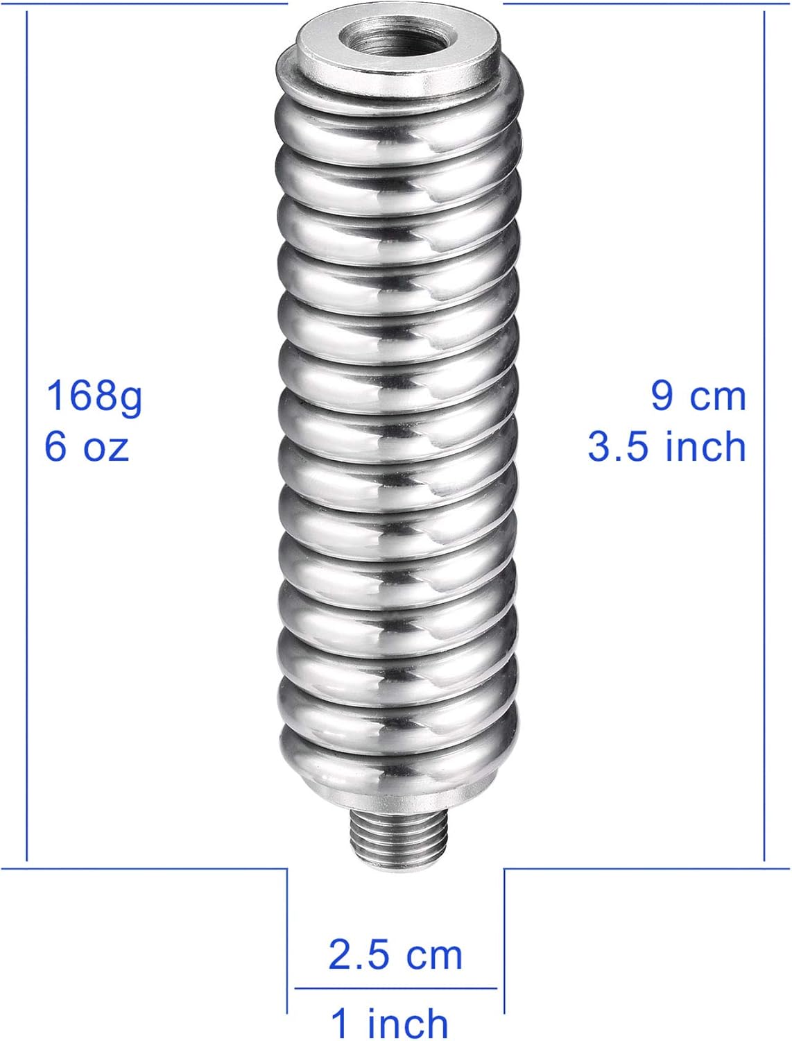 Bingfu CB Antenna Spring Heavy Duty Stainless Steel Compatible with Vehicle Truck Van RV Motorhome Matine Boat Mobile CB Radio Antenna Mount Up to 60" Long 3/8" 24 Thread