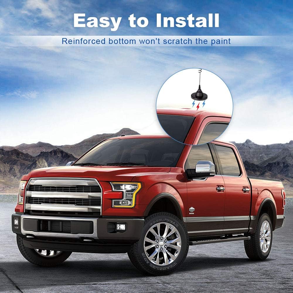 Bingfu Ham Amateur Radio Antenna Magnetic Base BNC Male Compatible with Uniden Bearcat Whistler Mobile Radio Shack Police Scanner