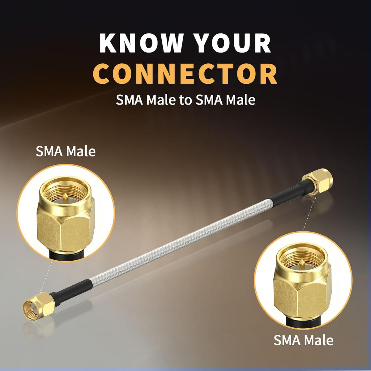 BINGFU SMA Kabel SMA Stecker auf Stecker RG402 Halbflexibles Kabel 10 cm