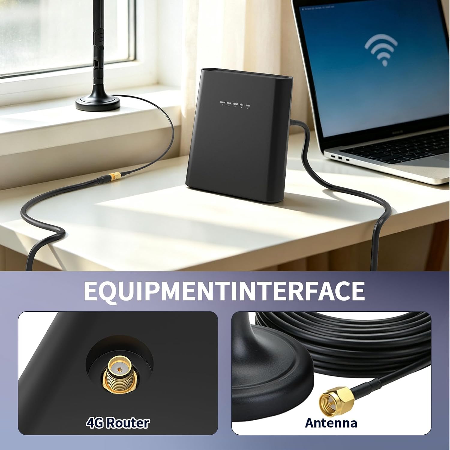 BINGFU SMA Kabel Buchse auf Stecker ALSR240 Verlustarmes Koaxialkabel 5 m