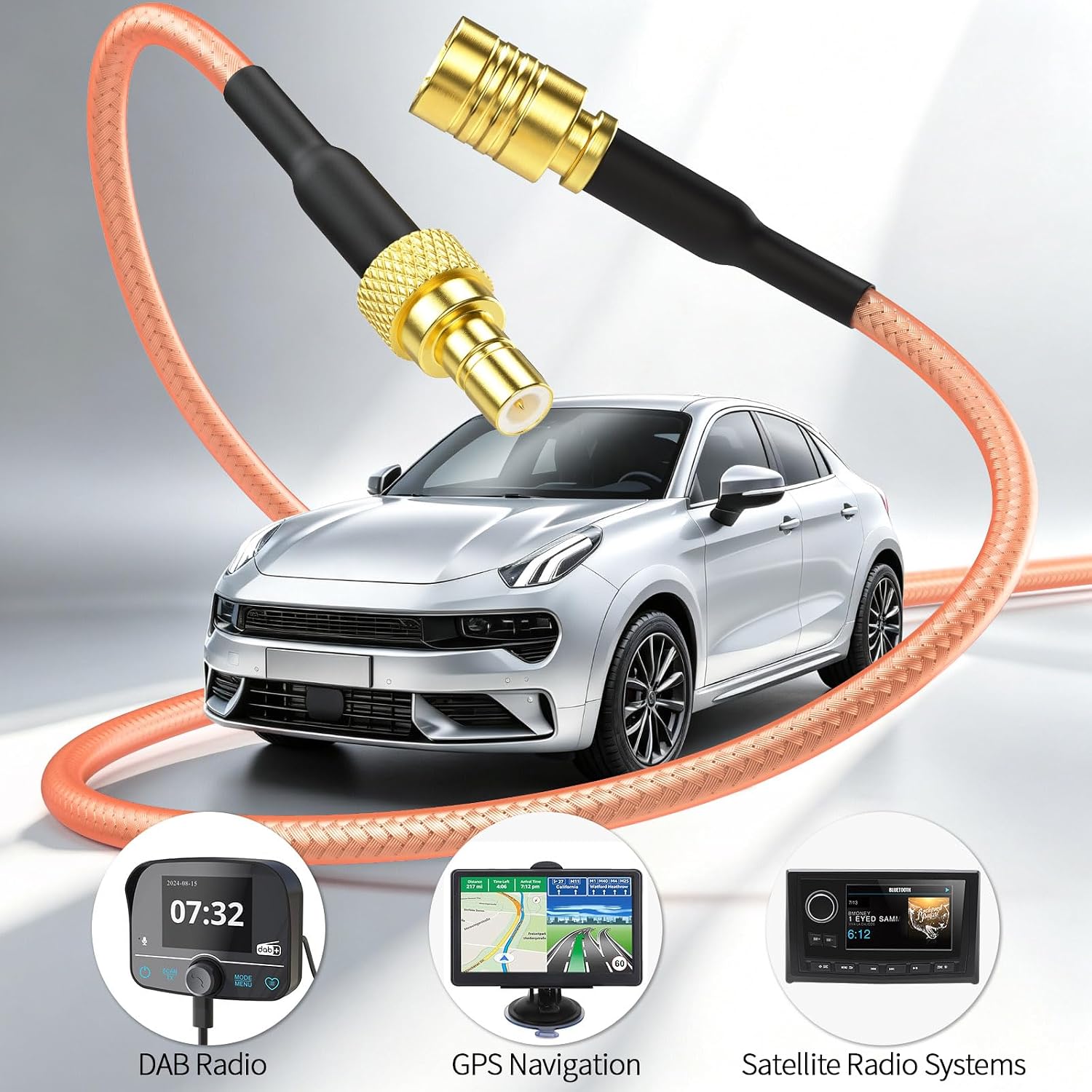 Bingfu SMB Kabel 5 m SMB-Buchse auf SMB-Stecker DAB Autoradio Antennenkabel