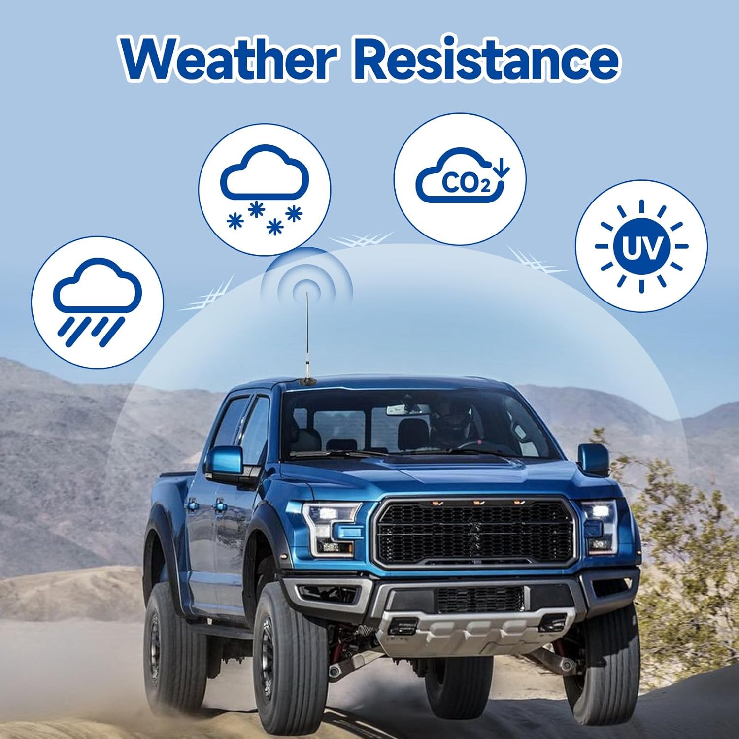 Bingfu High Gain Mobile Ham Radio Fiberglass Antenna Car Truck Amateur Two Way Radio Dual Band VHF UHF 136-174 MHz 400-470MHz Anti-Rust Antennas with Magnetic Base 16.4ft Cable