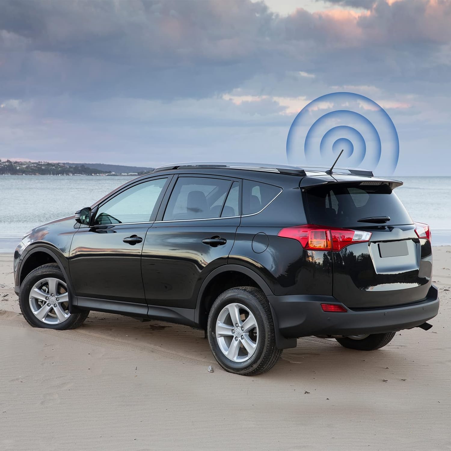 Car Radio Short Rubber Antenna Mast [ONLY for Car Roof Mount] [7.6 inch] Vehicle FM AM Stereo Universal Roof Mount Antennas - NOT a Replacement for Shark Fin Antenna