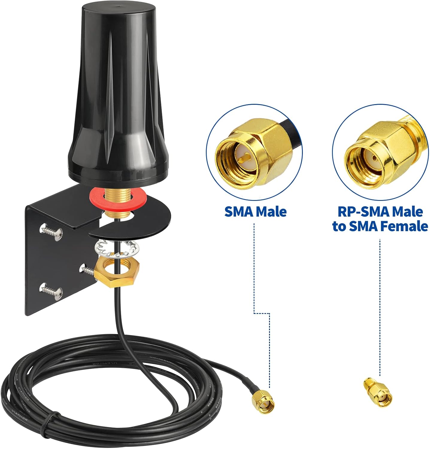4G LTE Antenne Outdoor 5dBi SMA Stecker Antenne Außenwandmontage wasserdichte Antenne für 4G LTE Router Gateway Modem Hotspot Trail Kamera