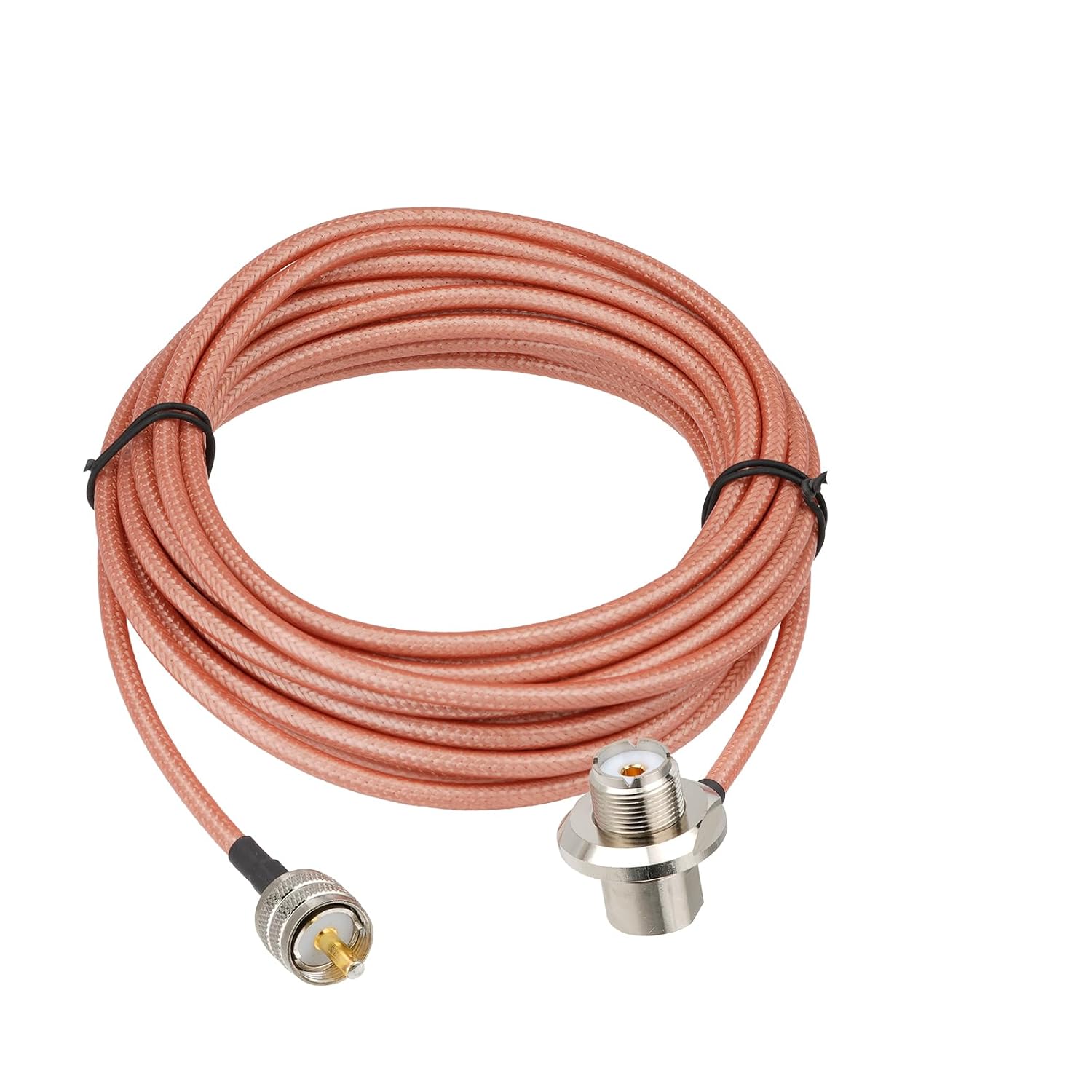 BINGFU PL259 auf SO239 Kabel 6 m, UHF-Stecker auf UHF-Buchse gewinkelt