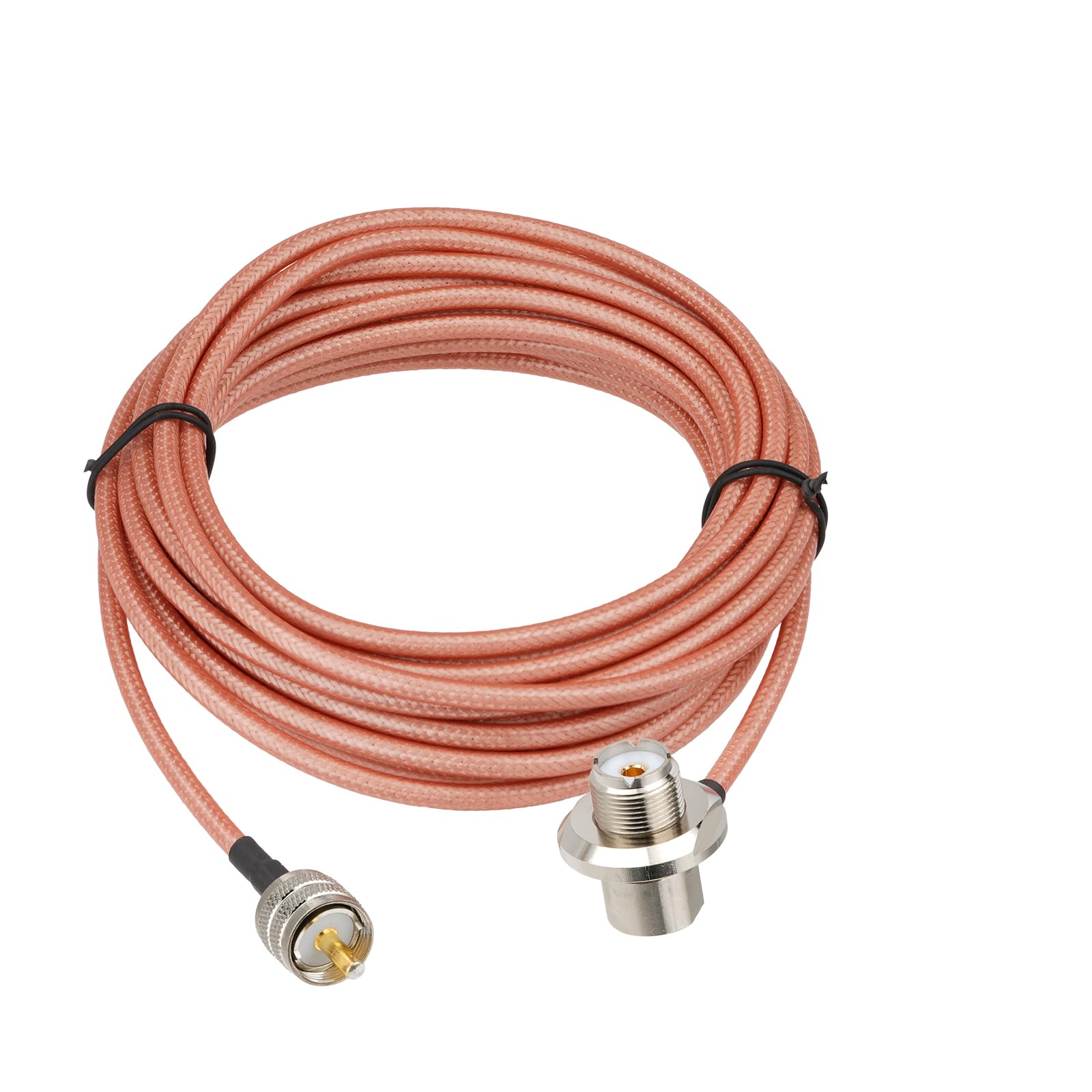 BINGFU PL259 auf SO239 Kabel 6 m, UHF-Stecker auf UHF-Buchse gewinkelt