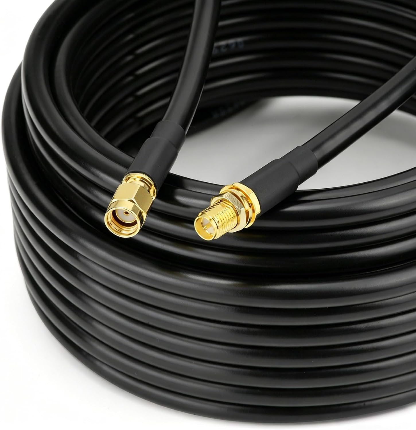 Bingfu RP-SMA Extension Cable 30ft Low Loss ALSR240 Coaxial Wire Female Bulkhead to Male Antenna Cord for WiFi Router Helium Miner Gateway Wireless Network Card
