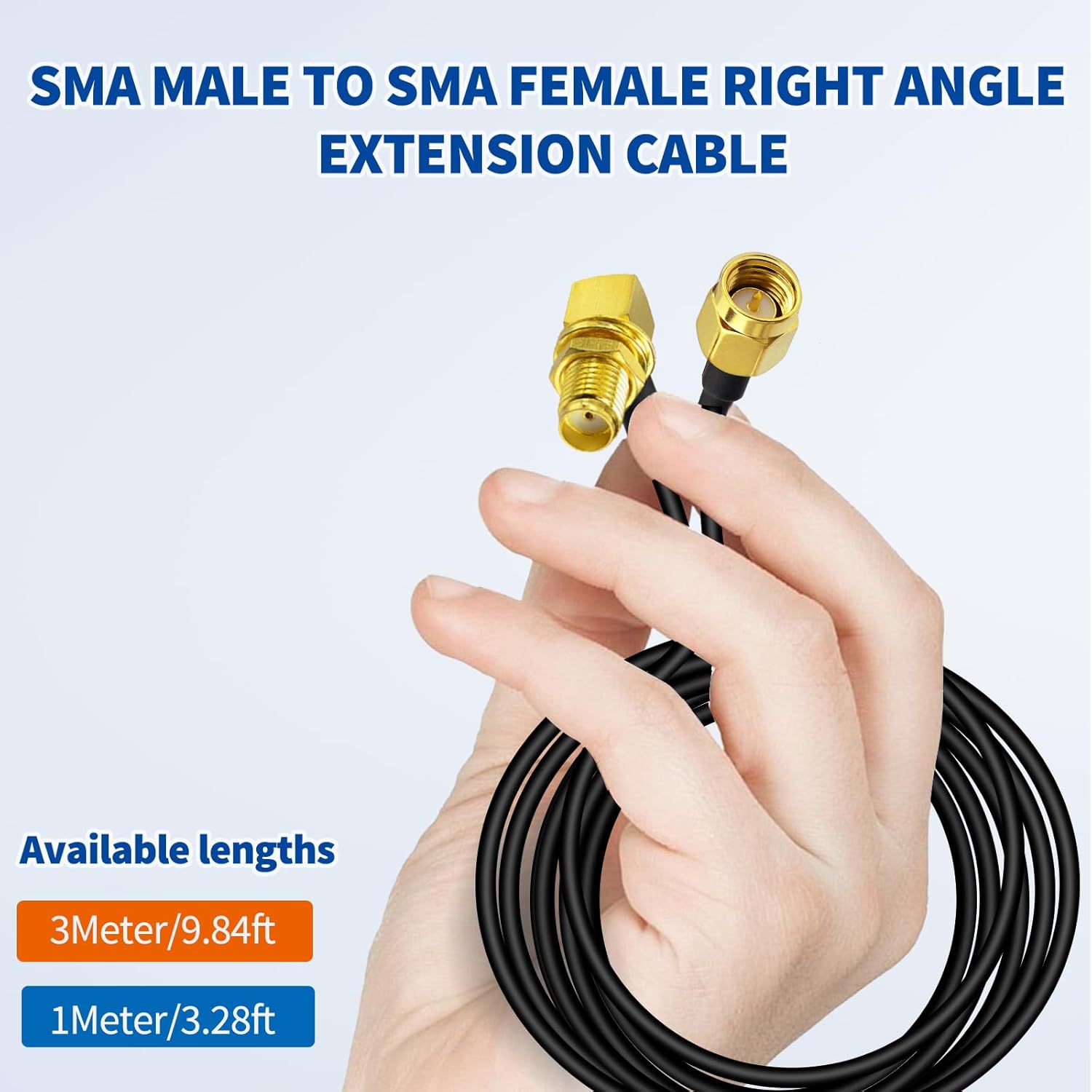 3M SMA Antenne Kabel SMA Stecker auf SMA Buchse WLAN Antenne Verlängerungskabel Kompatibel mit 4G LTE WLAN FPV Homematic CCU2 CC1101 Huawei Router MEHRWEG