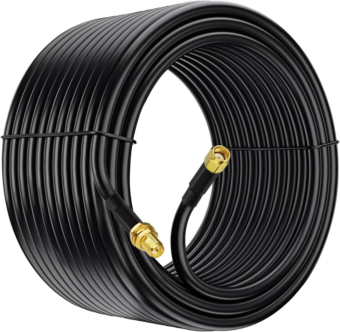 Bingfu WiFi Antenna Extension Coaxial Cable 20ft RP-SMA Male to RP-SMA Female Bulkhead Mount Double Shielded Low Loss ALSR240 Cable for WiFi Wireless Router Hotspot Security IP Camera