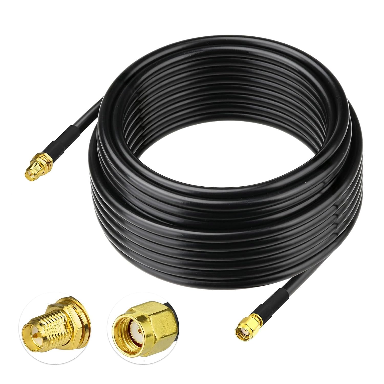 Bingfu RP-SMA Kabel, 9 m RP-SMA Stecker auf Buchse ALSR240 Antennen Kabel