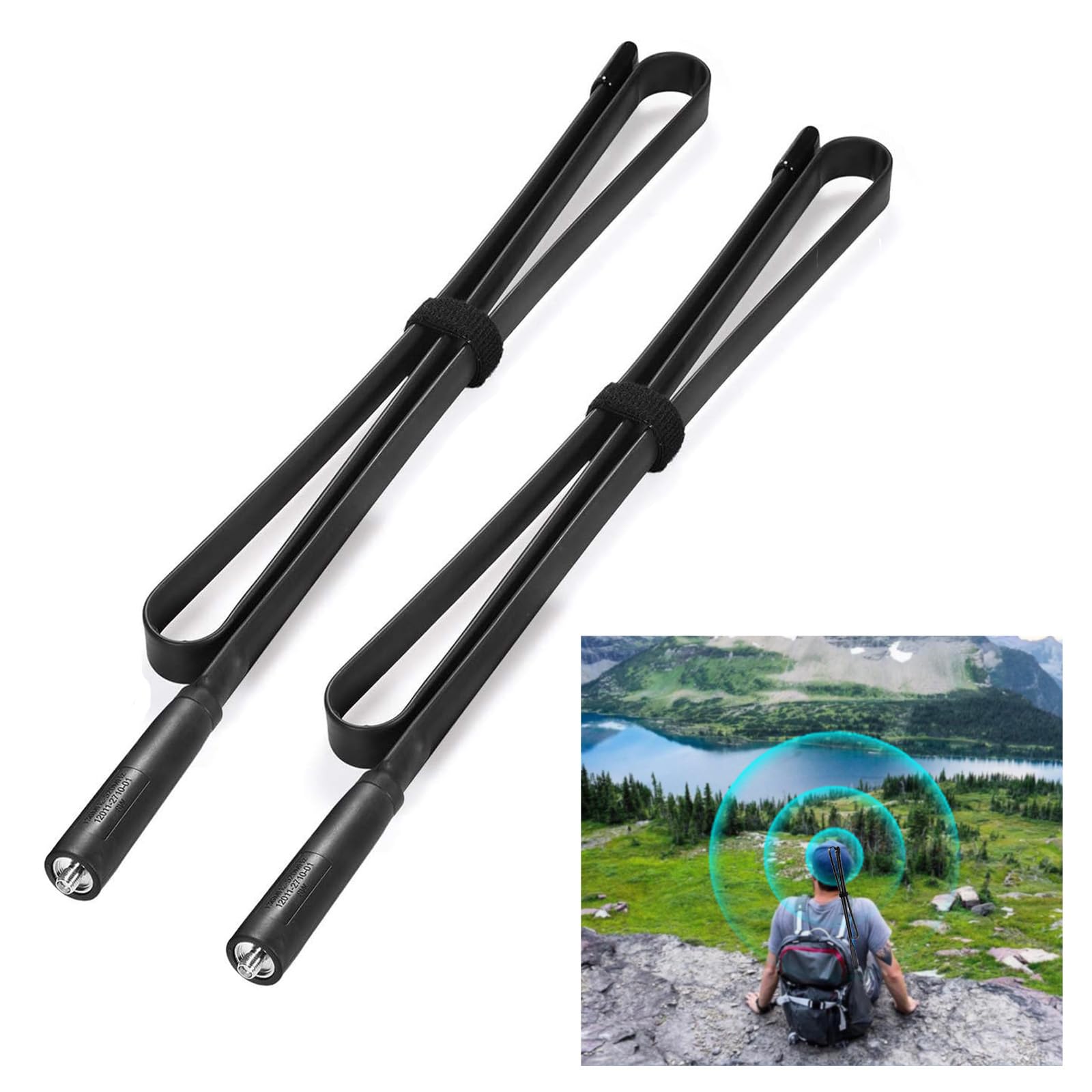 Bingfu Dual Band VHF UHF 136-520MHz 42.9 inch Foldable Camouflage CS Tactical SMA Female Ham Radio Antenna for BaoFeng UV-5R UV-82 BF-F8HP Wouxun HYT Handheld Two Way Radio Walkie Talkie