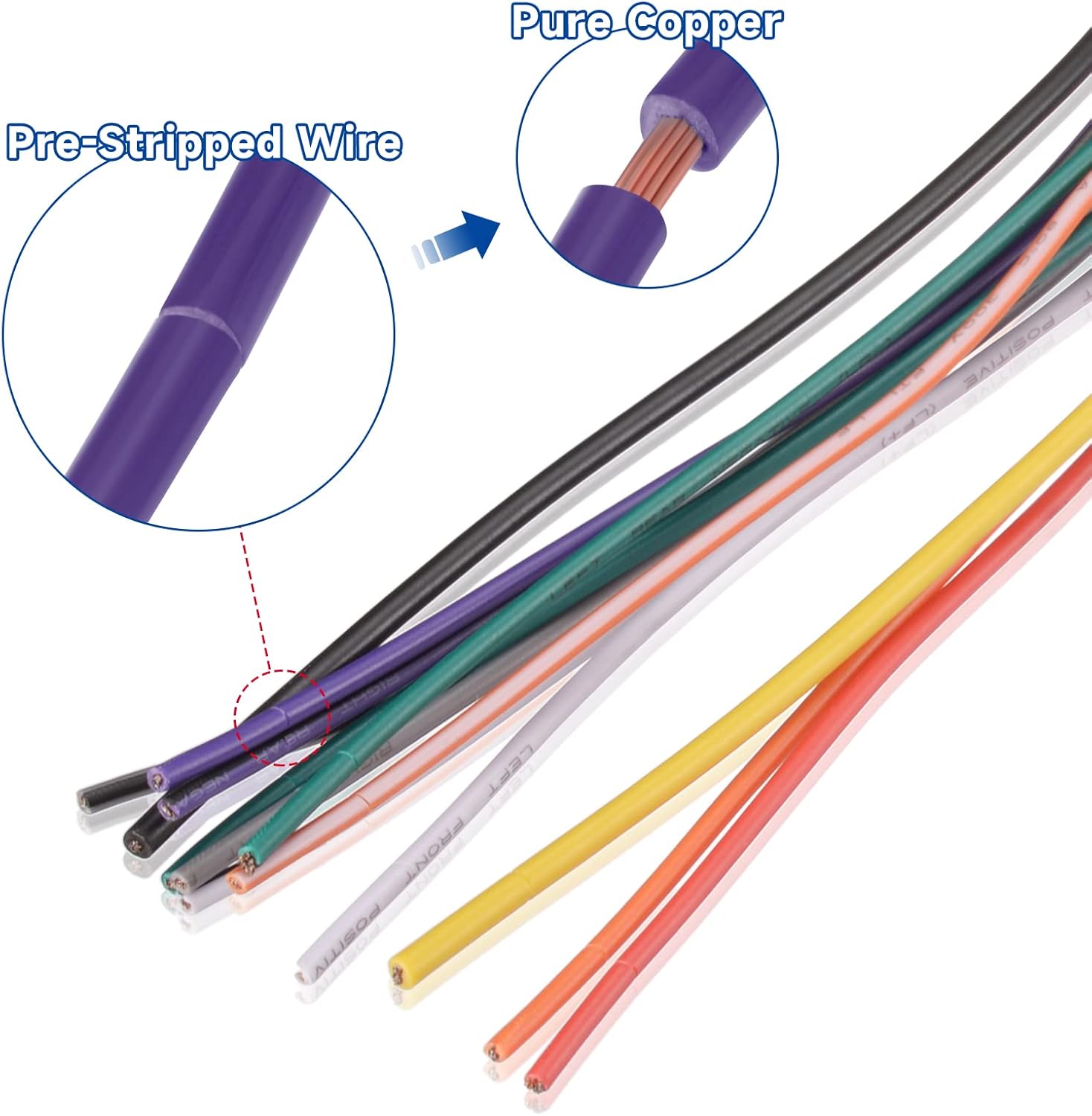 Bingfu Radio Wire Harness for Select Vehicle DB11 Radio Wiring Harness with Antenna Adapter for Car Stereo