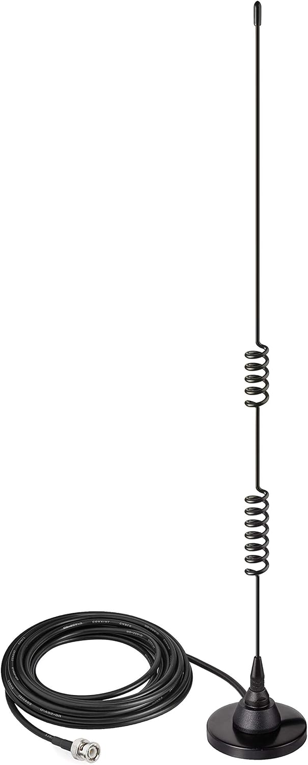 Bingfu Ham Amateur Radio Antenna Magnetic Base BNC Male Compatible with Uniden Bearcat Whistler Mobile Radio Shack Police Scanner