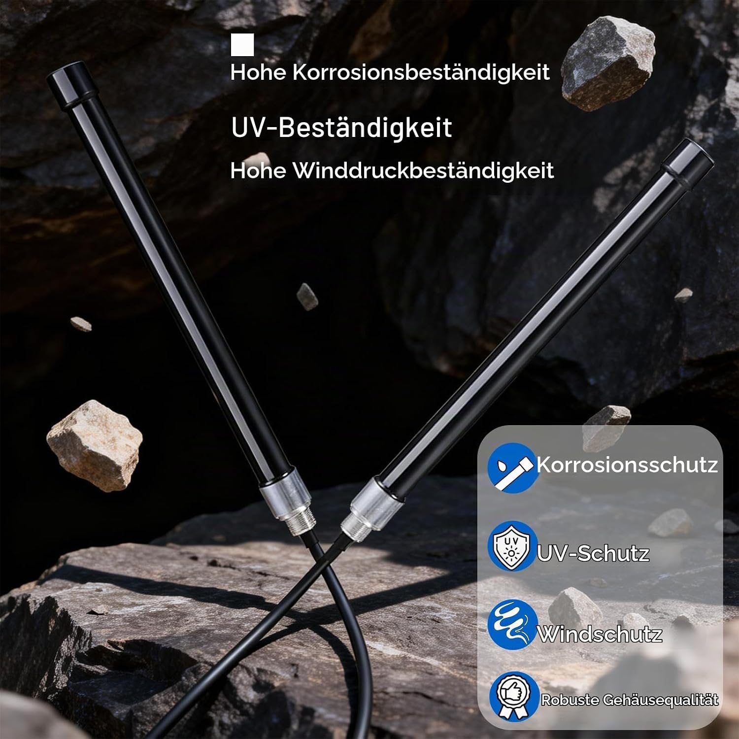 Bingfu 4G LTE Antenne Outdoor MIMO Antennen-Kit, SMA/RP-SMA, 3m Kabel