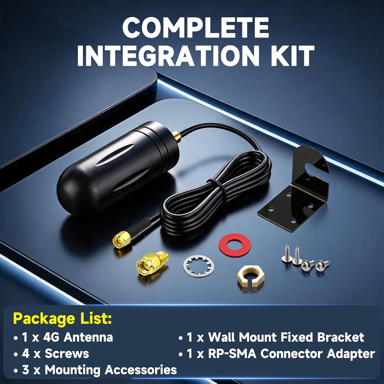 Bingfu Outdoor 4G LTE 5G Antenne, 7dBi, SMA-Stecker, 3m RG58 Kabel