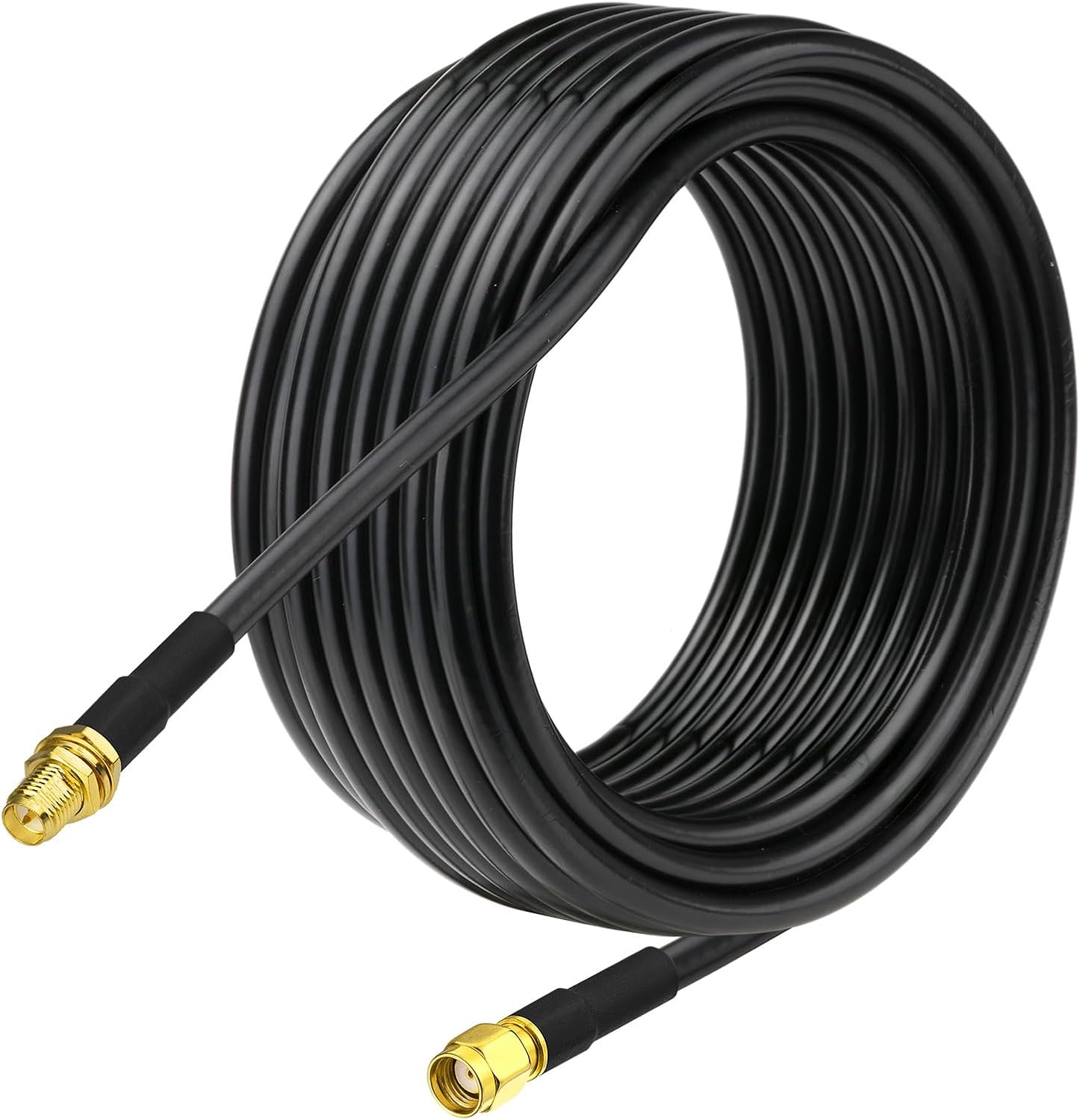 Bingfu RP-SMA Extension Cable 30ft Low Loss ALSR240 Coaxial Wire Female Bulkhead to Male Antenna Cord for WiFi Router Helium Miner Gateway Wireless Network Card