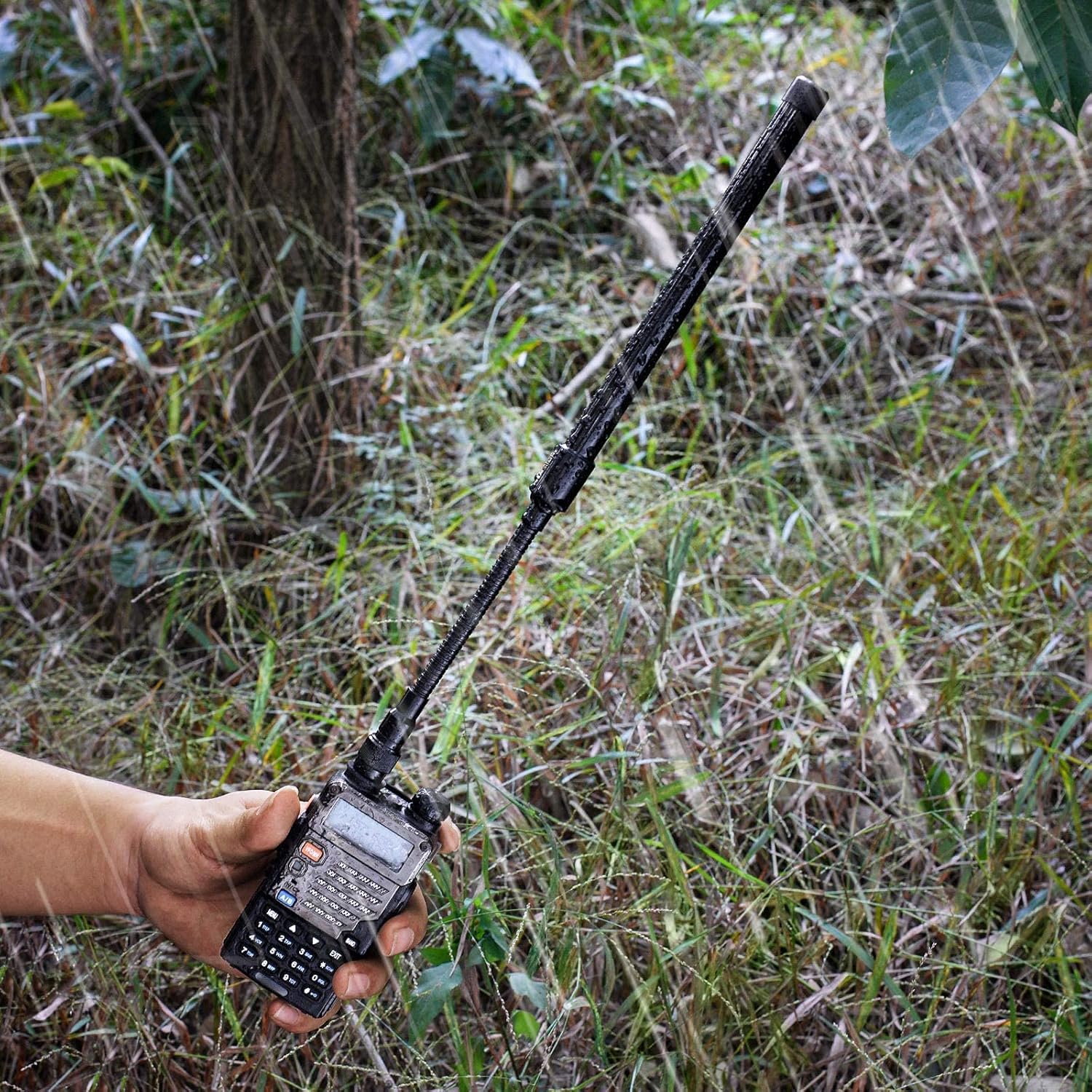 Bingfu Gooseneck CS Tactical Antenna Dual Band VHF UHF 136-174mhz 400-520mhz Ham Radio Antenna Compatible with Baofeng UV-5R BF-F8HP UV-82 BF-888S UV-5X3 UV-9R Handheld Two Way Radio