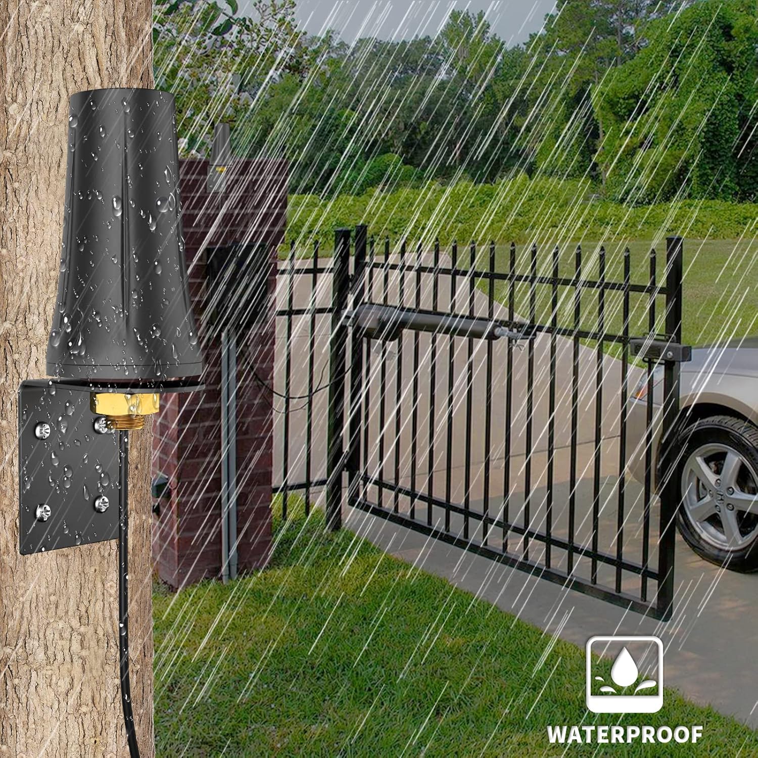 Bingfu Garage Door Gate Opener Antenna for GTO Mighty Mule MM371W MM372W MM571W MM572W MMS100 LiftMaster Ghost Controls Multicode Automatic Gate Opener F Type/SMA/RP-SMA Antenna Extender