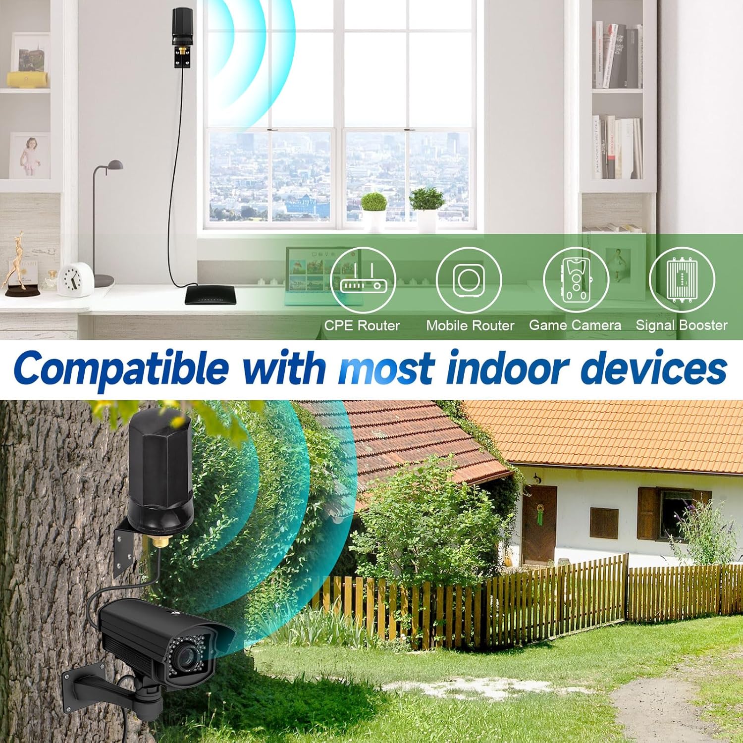 Bingfu 7dBi 4g LTE Cellular SMA Antenna Compatible with Spypoint Covert Spartan Trail Game Cam Cell Phone Security Camera Router Modem Antennae Replacement