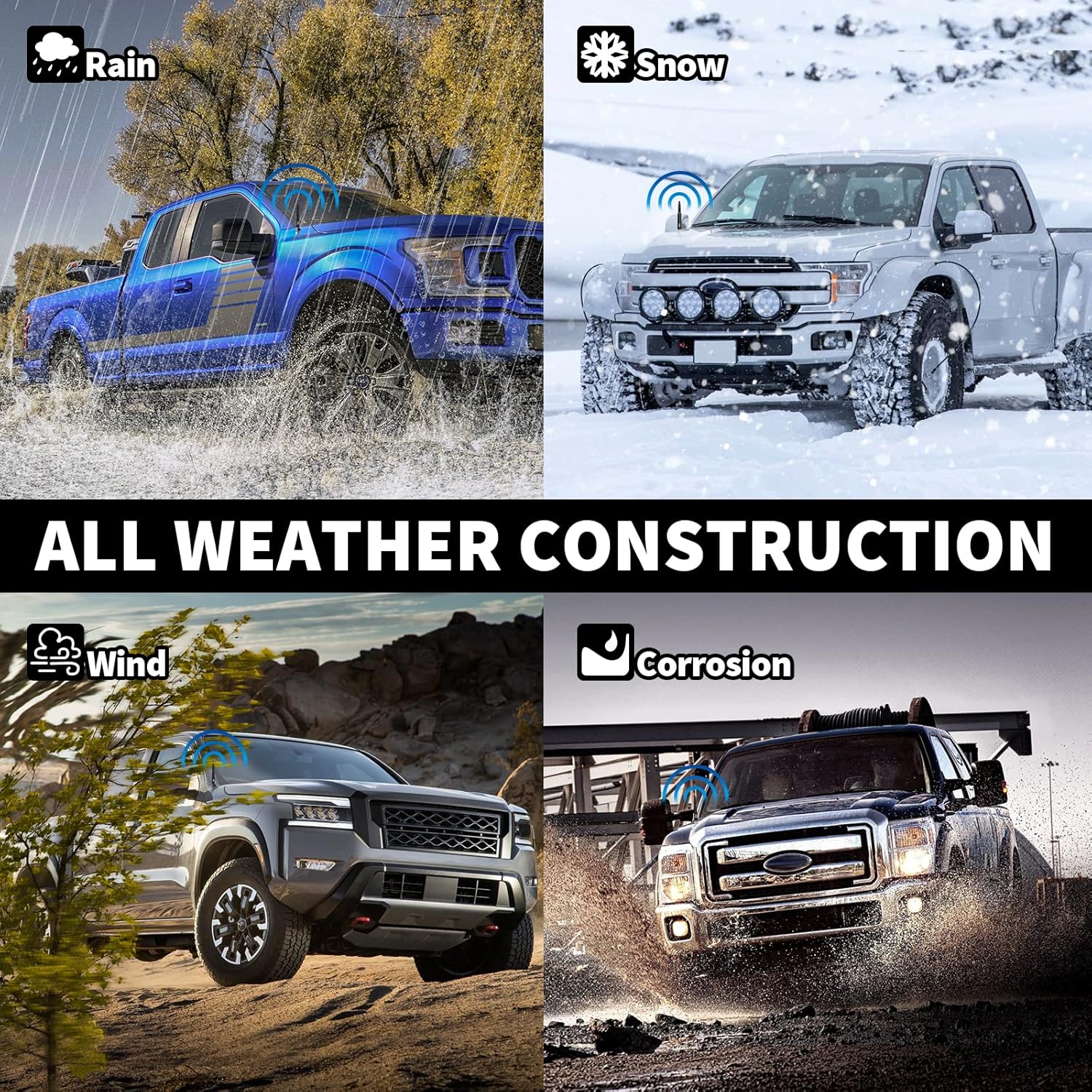 Bingfu Car Truck Stereo Antenna for Super Duty Ranger Explorer Pickup Trucks Vehicle Antenna Mast Replacement