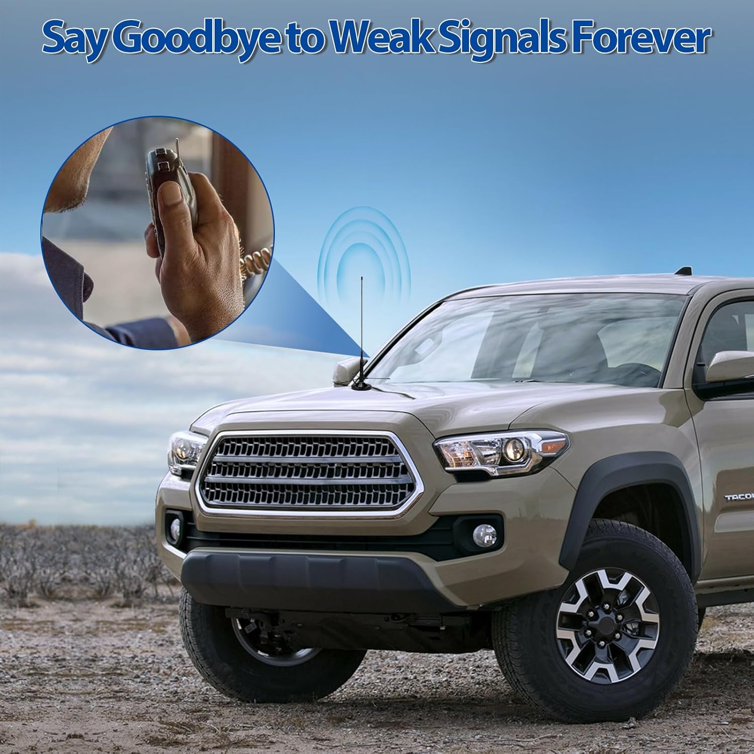 Antenna and ground plane kit securely mounted on a vehicle roof for optimal performance