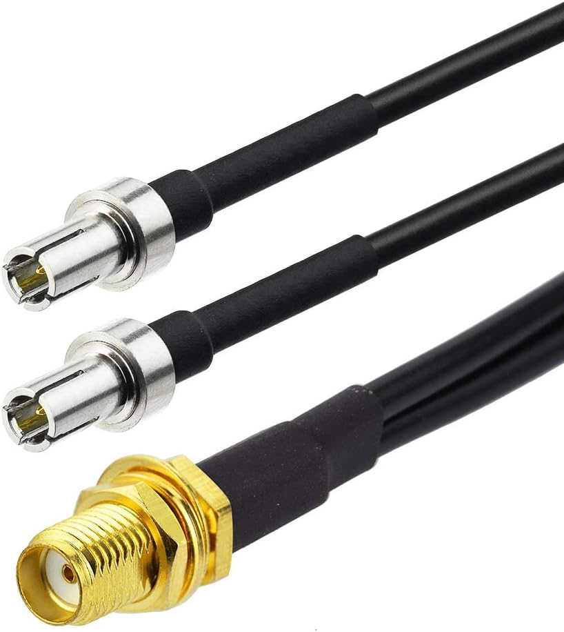 Antenna connectors showing SMA male, RP-SMA and dual TS9 adapters