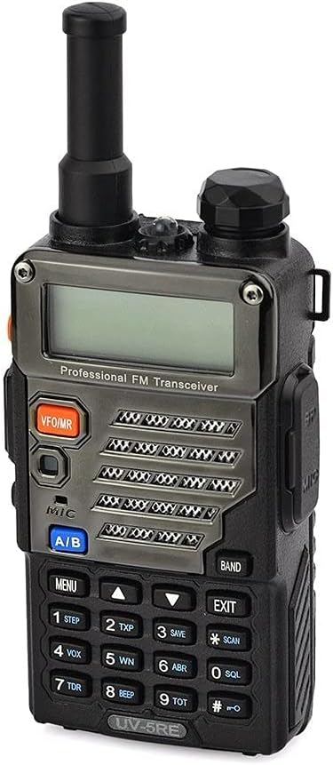 Antenna easily attached to a Baofeng handheld walkie talkie for a low-profile look