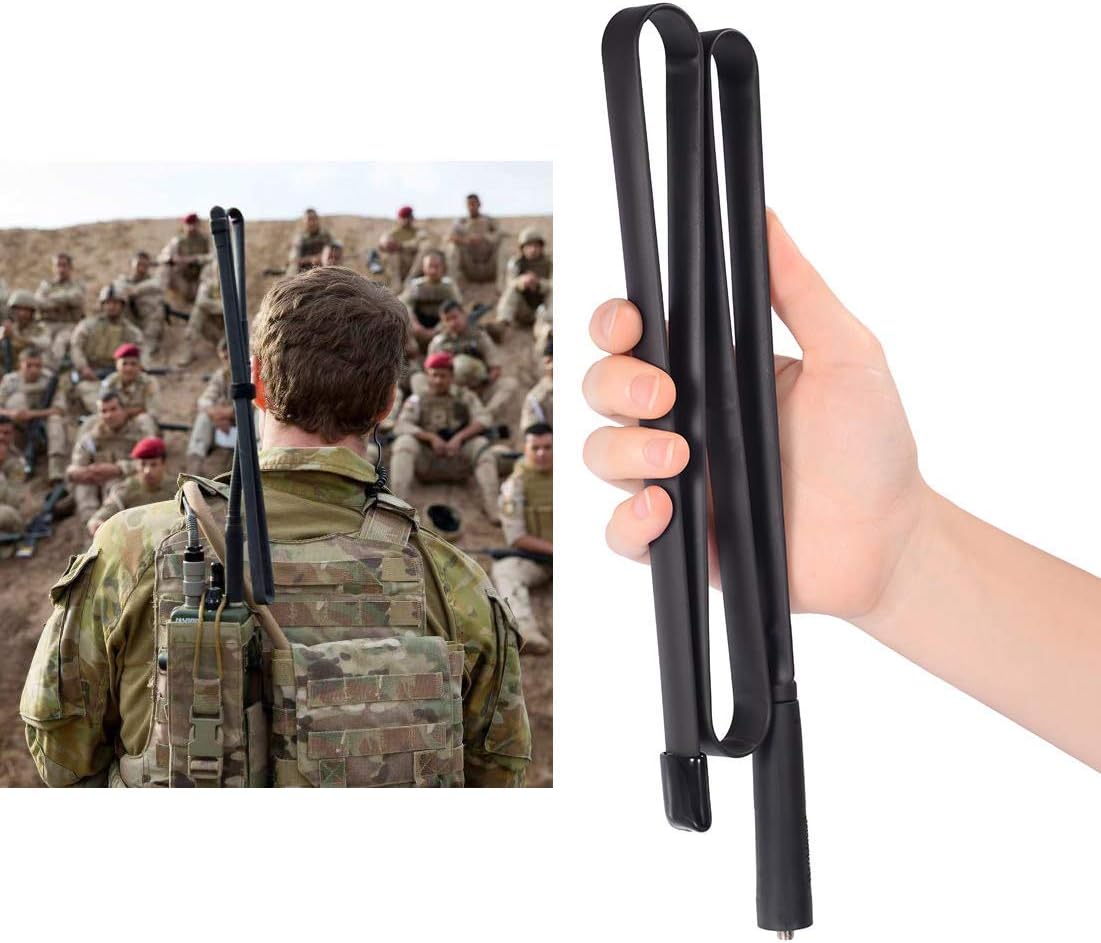 Bingfu 108cm foldable tactical antenna with 1m extension cable for Baofeng handheld radios