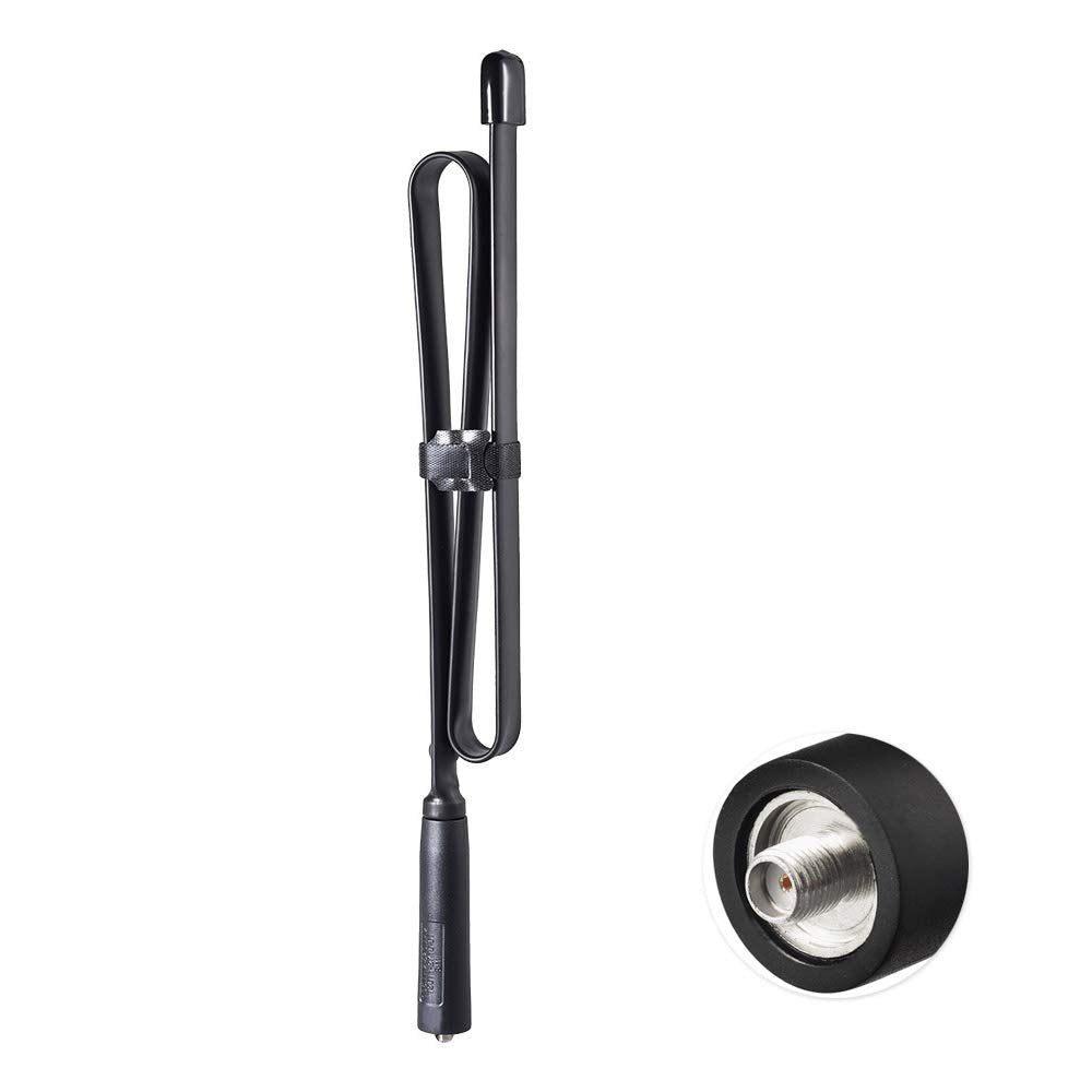 Bingfu 108cm foldable tactical antenna with 1m extension cable for Baofeng handheld radios
