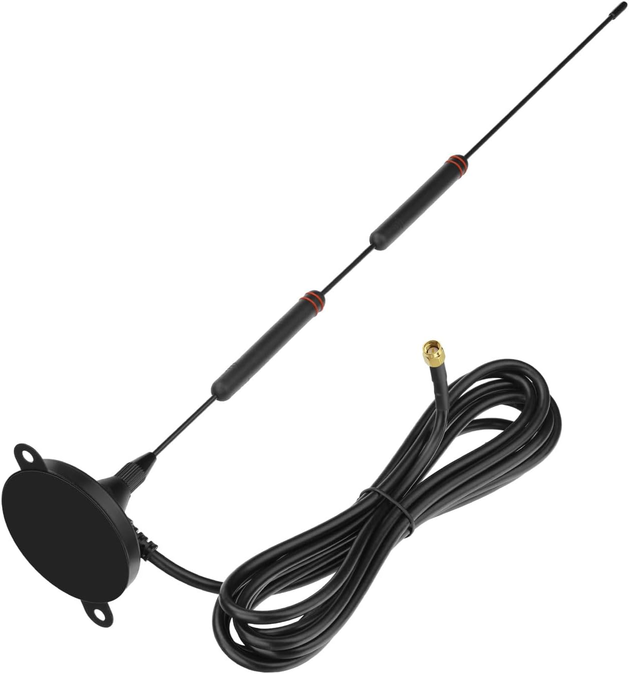 Bingfu 10dBi high gain 4G LTE MIMO magnetic antenna 2-pack with professional low-loss RG58 cables
